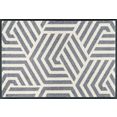wash+dry by kleen-tex mat odin inloopmat, modern geometrisch design, antislip, geschikt voor binnen en buiten, wasbaar grijs