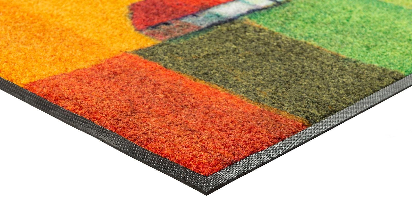 wash+dry by Kleen-Tex Mat Meadow Lands Inloopmat, antislip, geschikt voor binnen en buiten, wasbaar