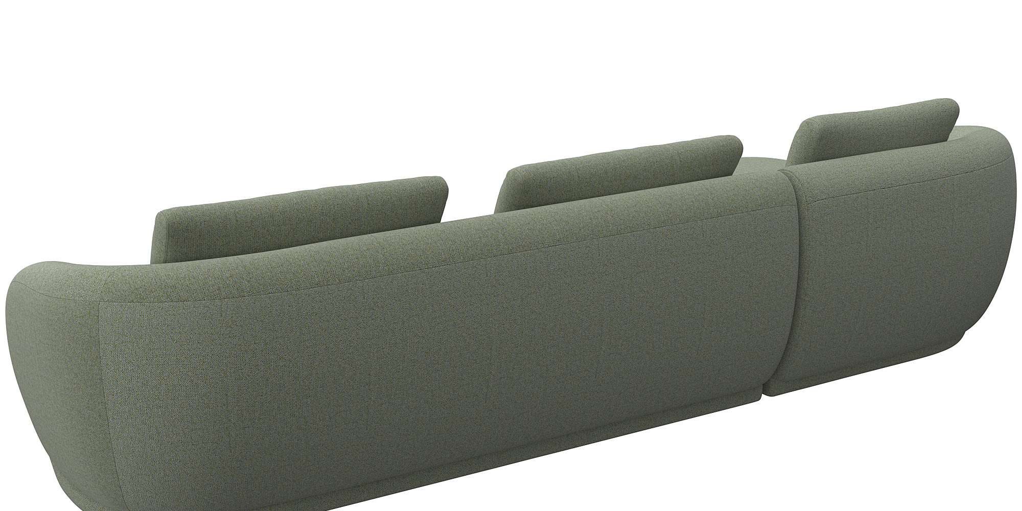 FLEXLUX Zithoek Torino, rond, L-vorm, bankhoek met recamière, longchair-sofa
