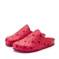 lascana pantoffels pantoffels van vilt met warm kurken voetbed en sterrenprint rood