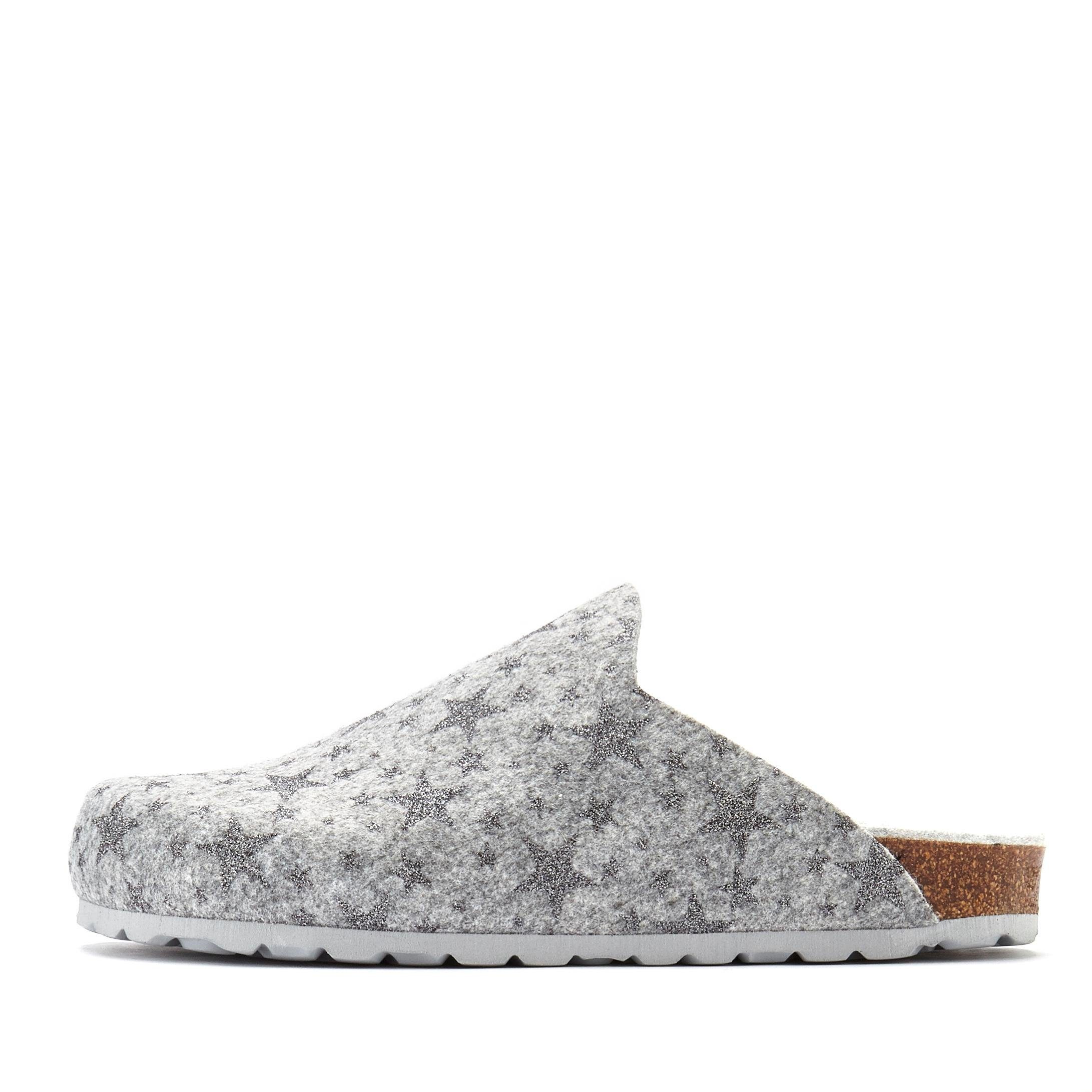 Vivance Slippers Pantoffel, klomp, pantoffel, van vilt met verwarmend kurken voetbed & sterrenprint