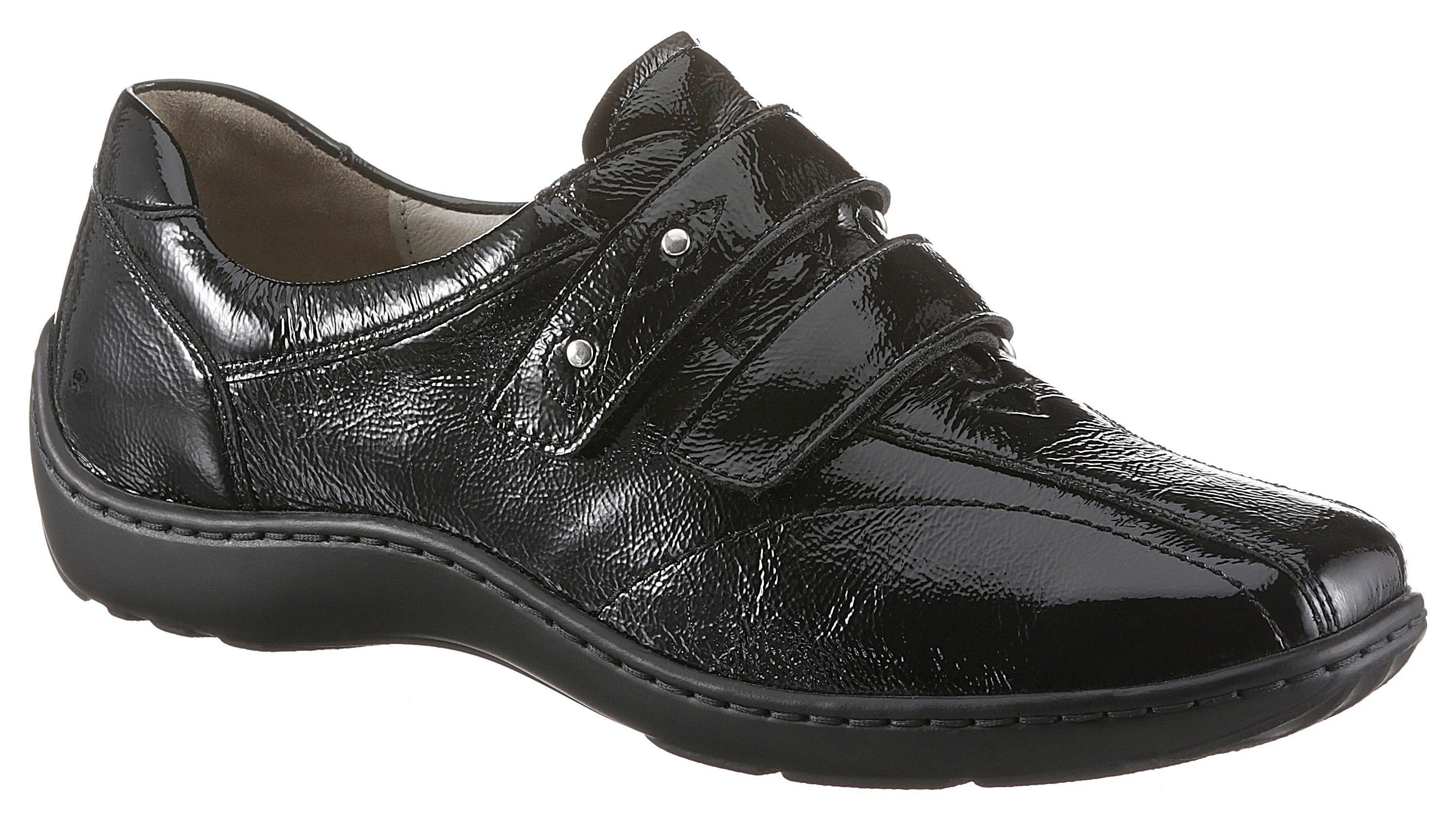 Waldläufer Klittenbandschoenen Henni Comfortabele schoen, slipper in glanzlook en comfortabele schoenwijdte H