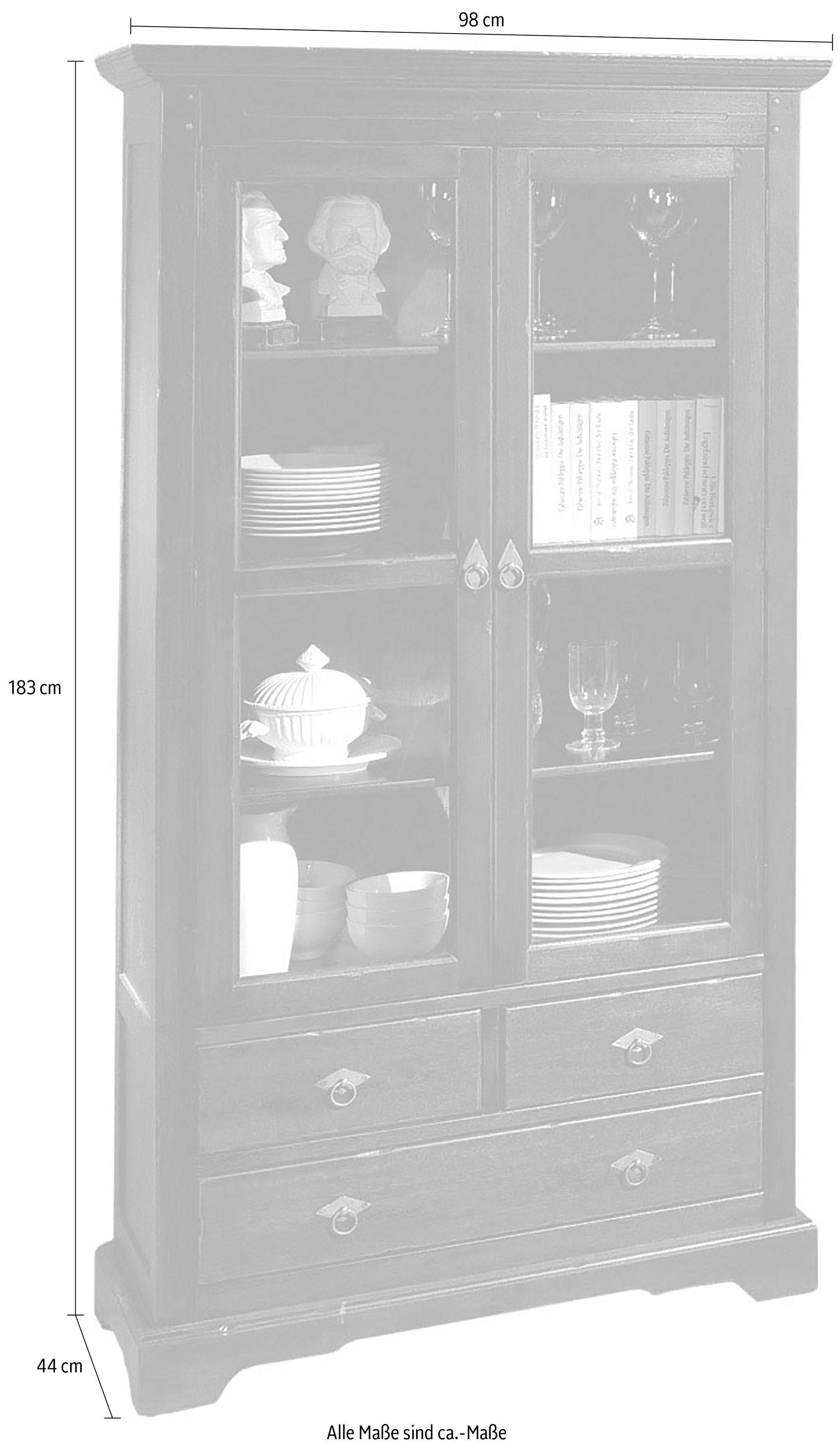 SIT Vitrinekast Samba in lodge-stijl, hoogte 183 cm