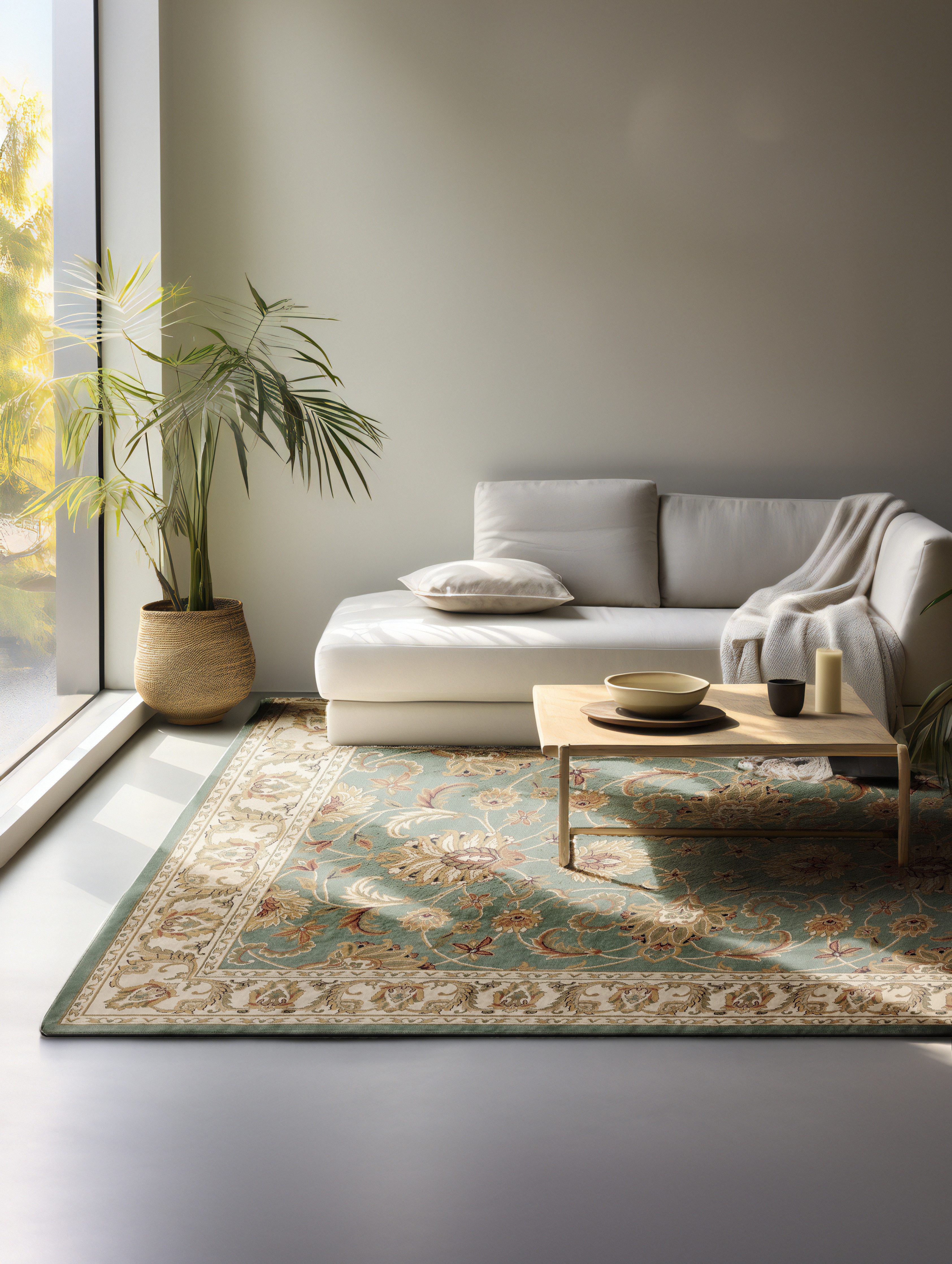 NOURISTAN Vloerkleed Harirud Orient look, slijtvast, onderhoudsvriendelijk, robuust moderne vloerkleden blauw