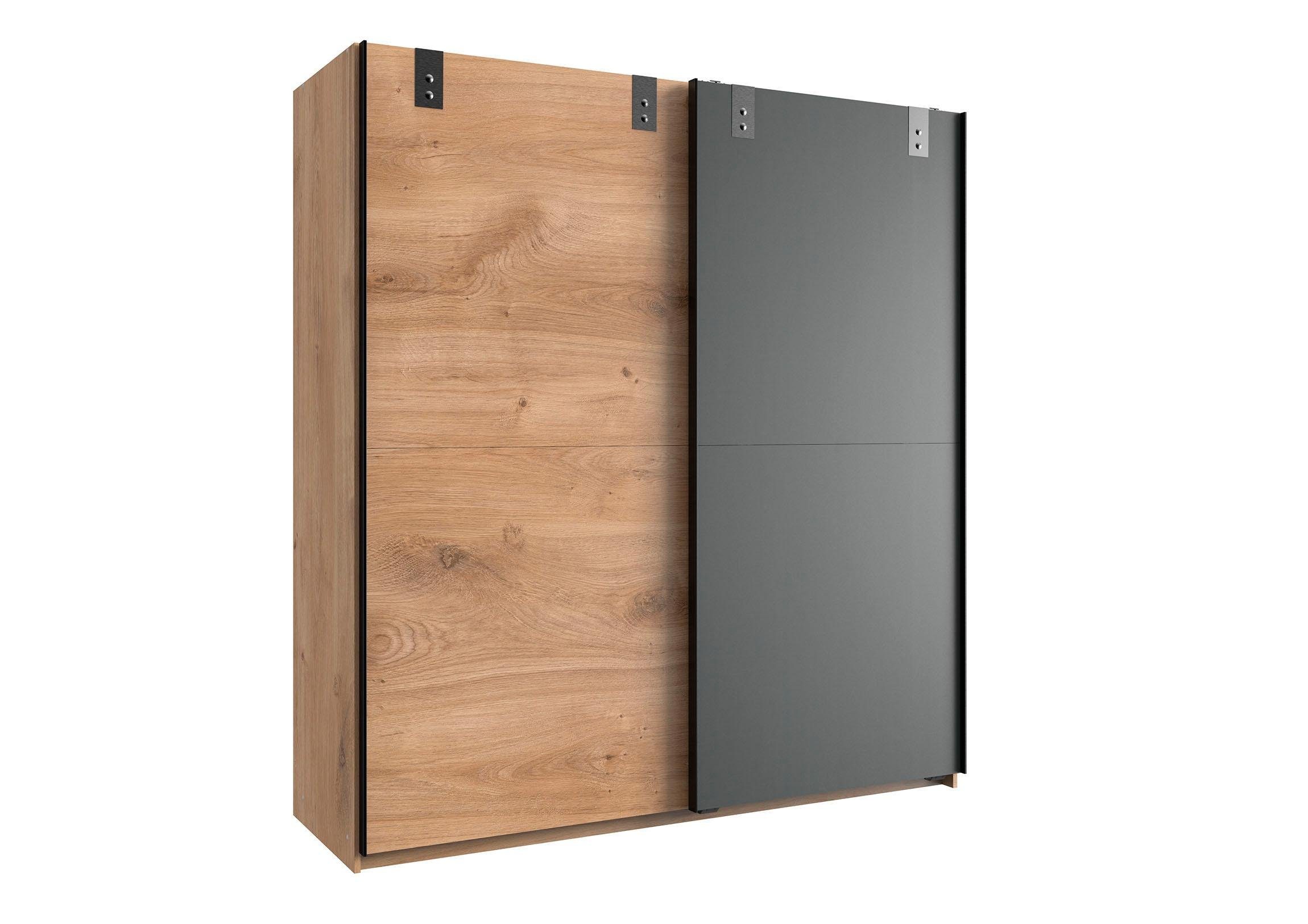 Wimex Zweefdeurkast Liverpool, Made in Germany Kledingkast in industrieel look, 135 of 180x64x198cm