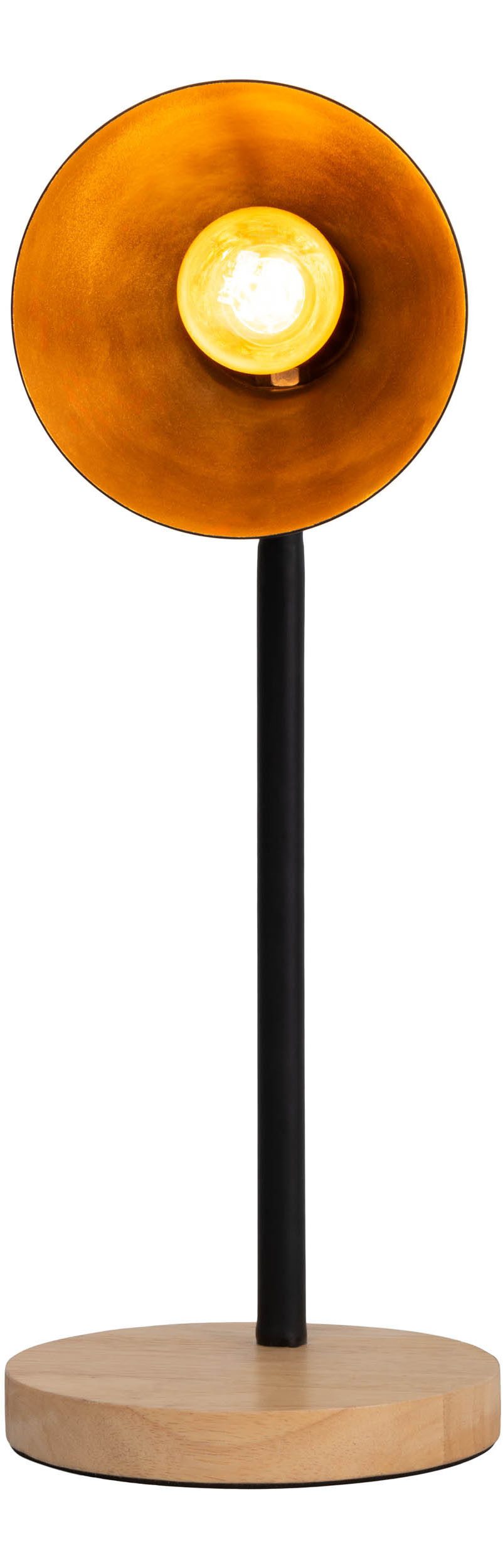 näve Bureaulamp Marie Voet en kap deels van hout, kap flexibel beweegbaar, E14 (1 stuk)