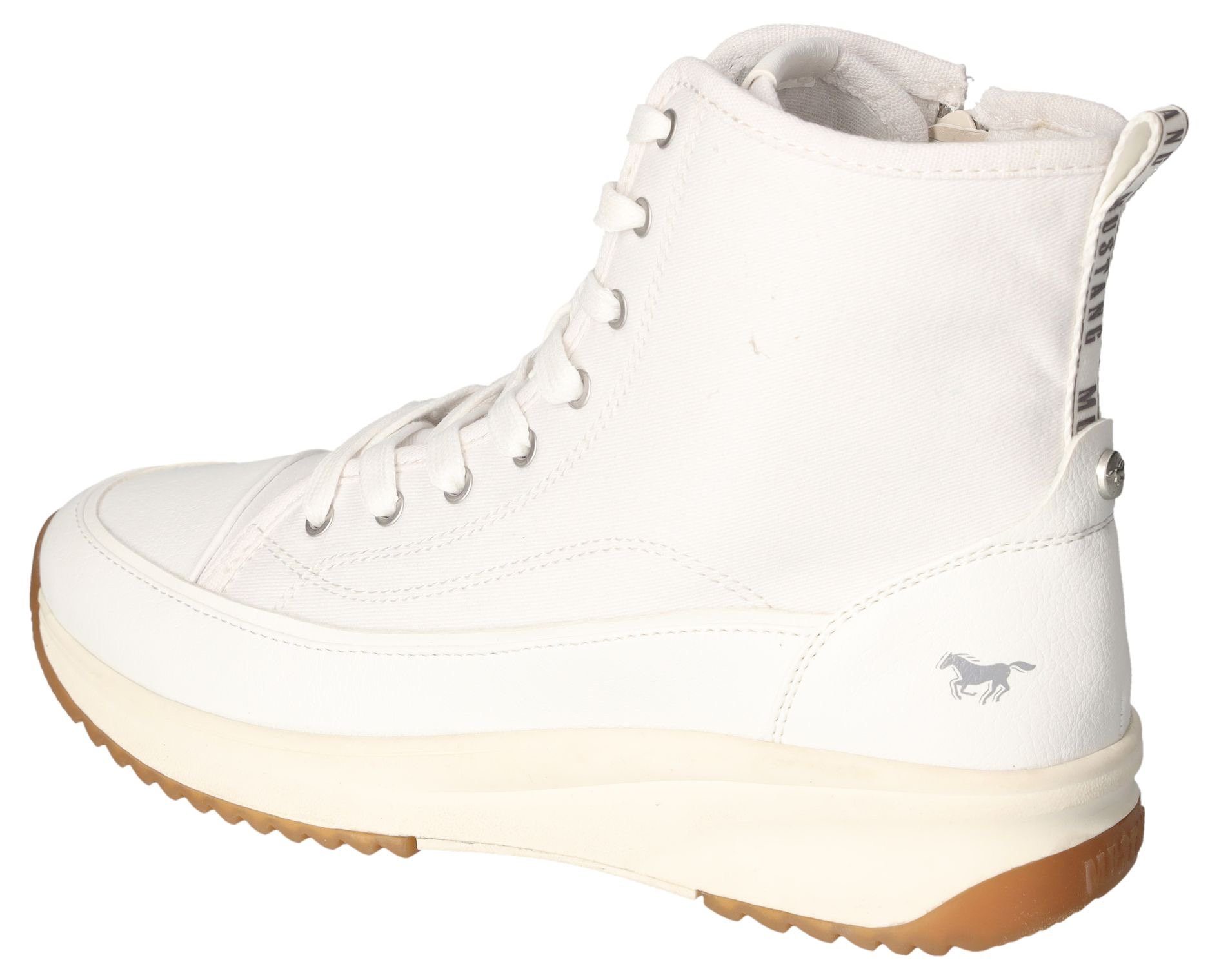 Mustang Shoes Hoge veterschoenen plateau, high top-sneaker, vrijetijdsschoen met rits