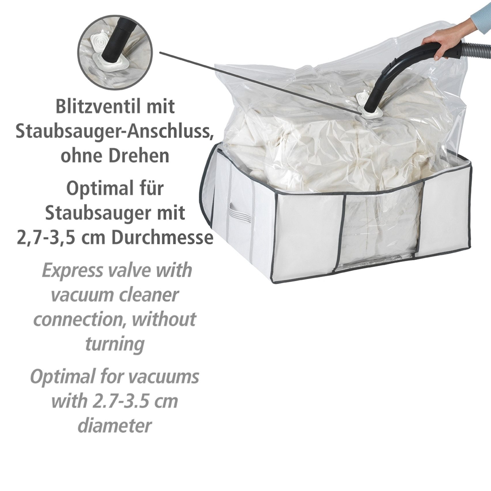 WENKO Onderbedlade Vacuüm-softbox L voor luchtdichte opslag (vacuüm)