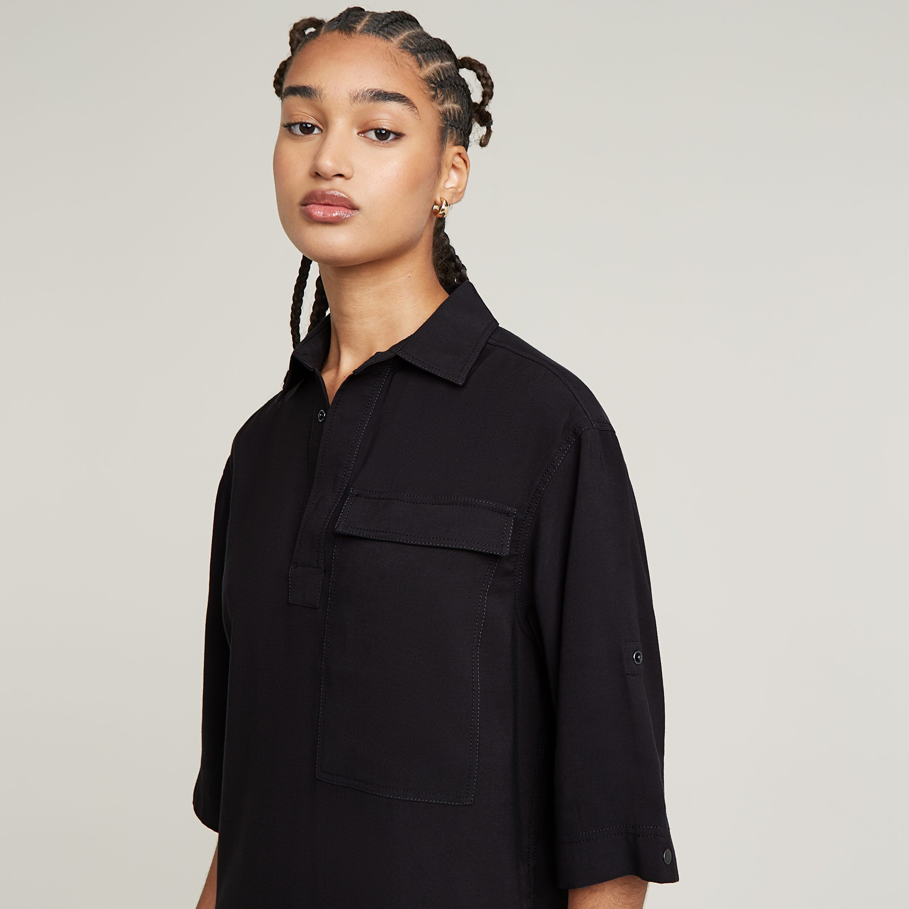 G-Star RAW Shirtjurk Shirt dress met oprolbare mouwen