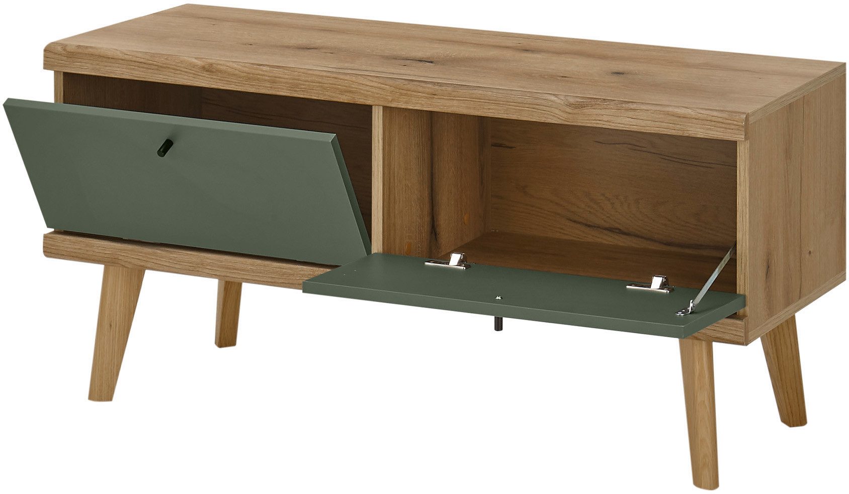 INOSIGN Wandmeubel MAVAS in moderne trendkleur, handgrepen van metaal (zwart), breedte 341 cm (set, 4-delig)