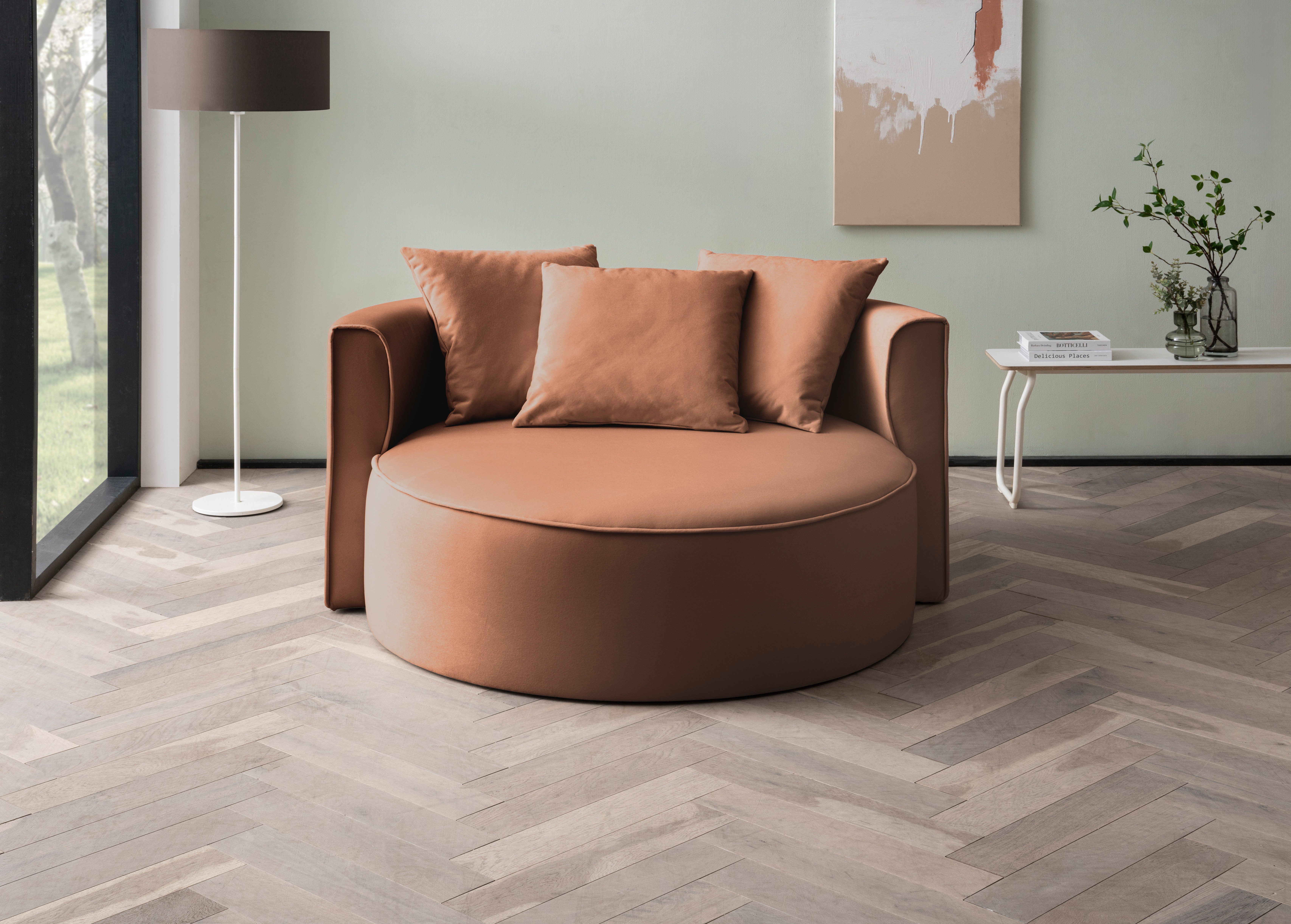 LeGer Home by Lena Gercke XXL-fauteuil Isalie, leesstoel, loveseat, inclusief sierkussens
