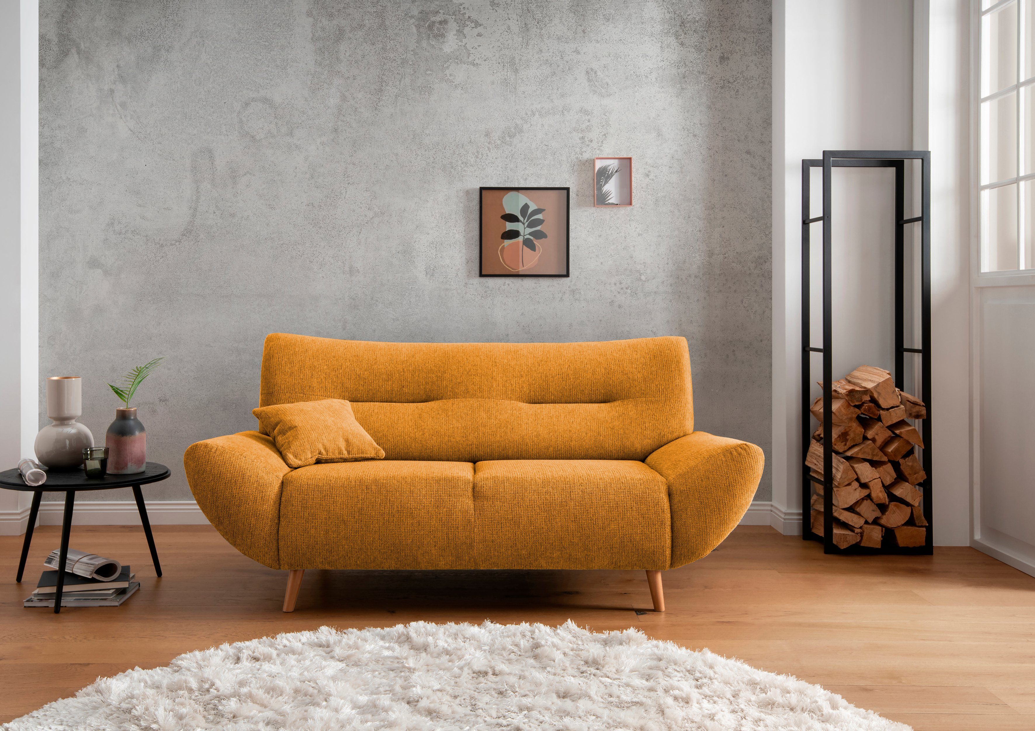 INOSIGN Zithoek Drago, modern en tijdloos, actuele vormtaal, comfortabel leverbaar als fauteuil/hoekbank, diverse stoffen, incl. 2 sierkussens (set, 2-delig)
