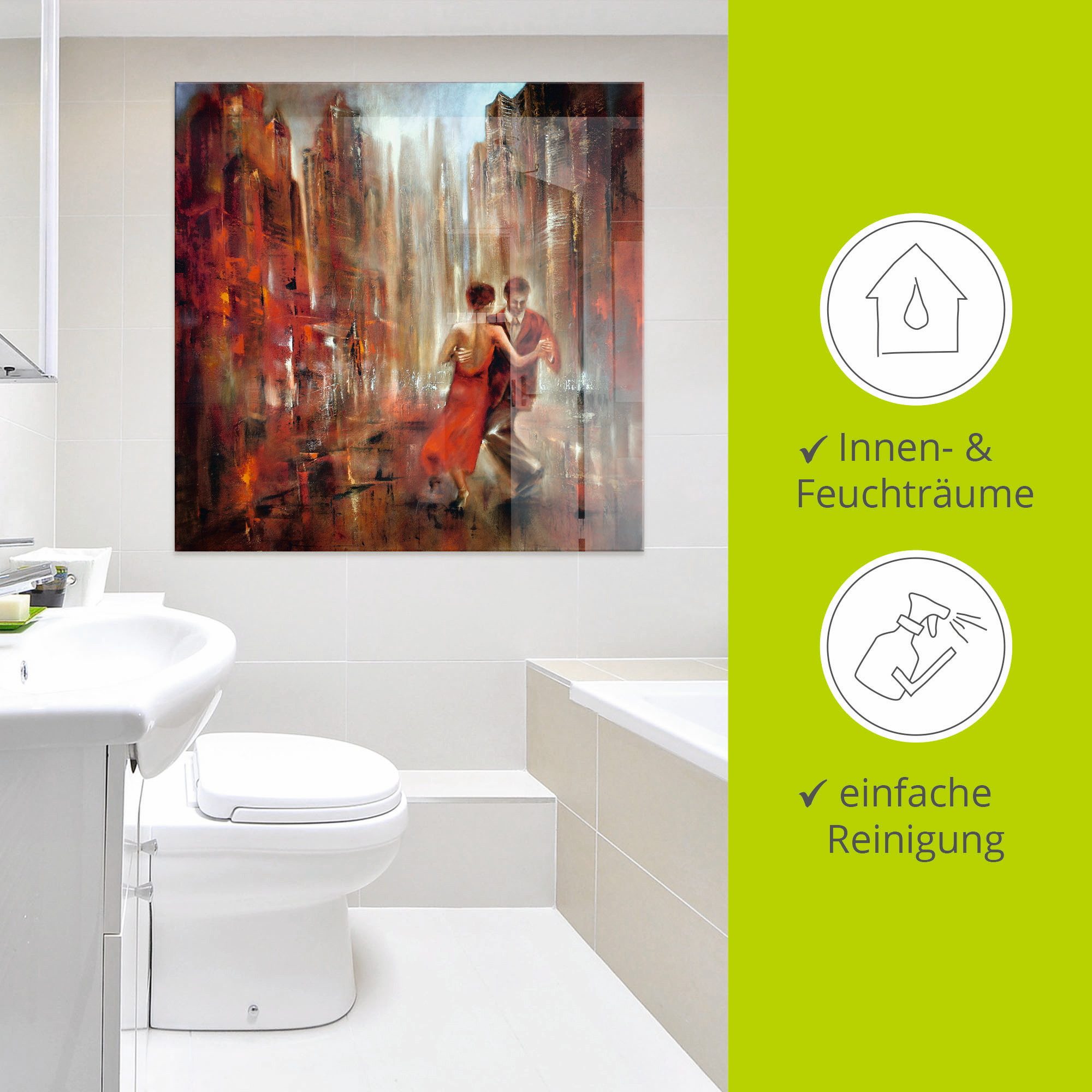 Artland Print op glas Tango abstract in verschillende maten