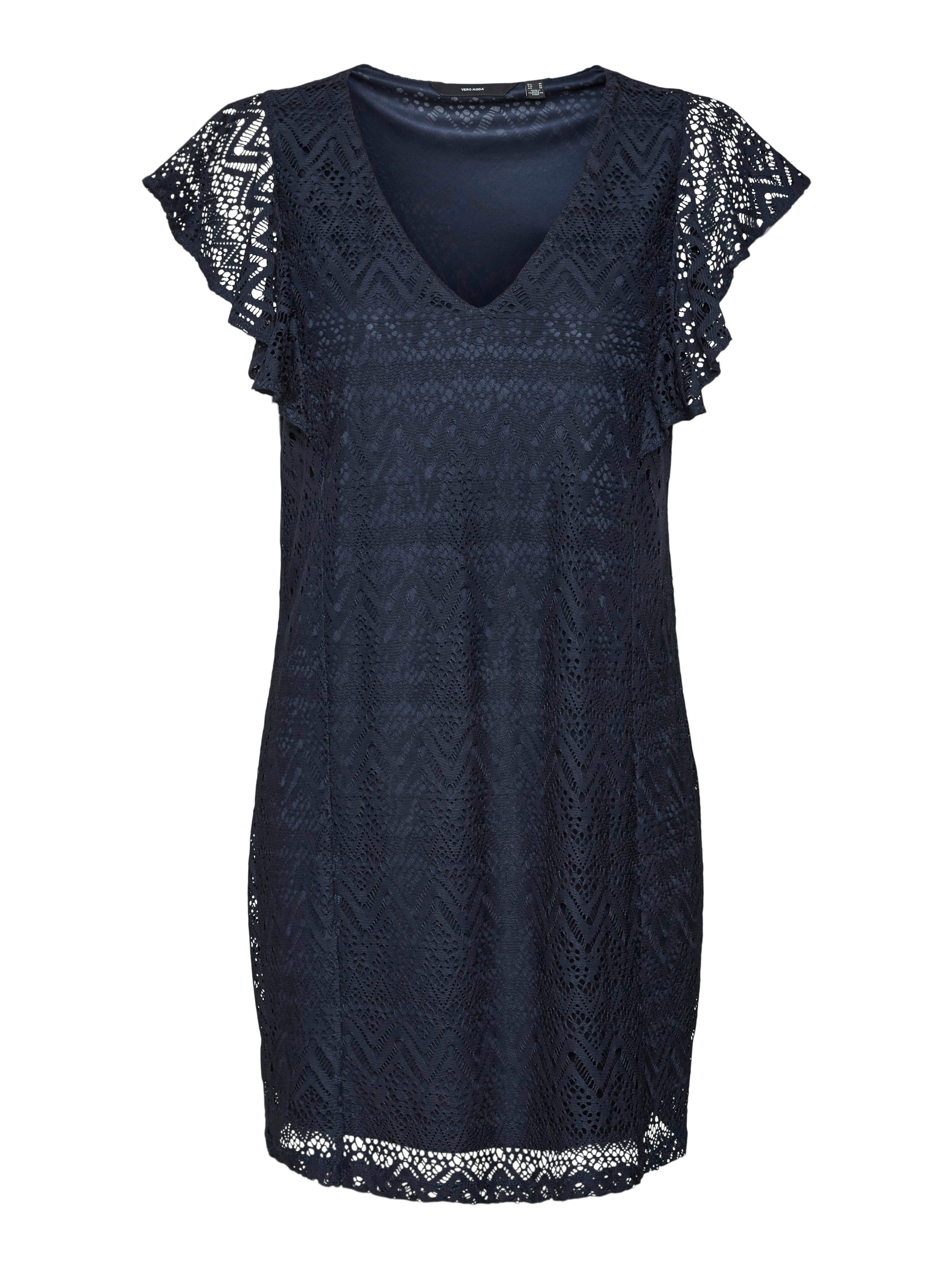 Vero Moda Mini-jurk VMMAYA SHORT FRILL DRESS JRS SPE