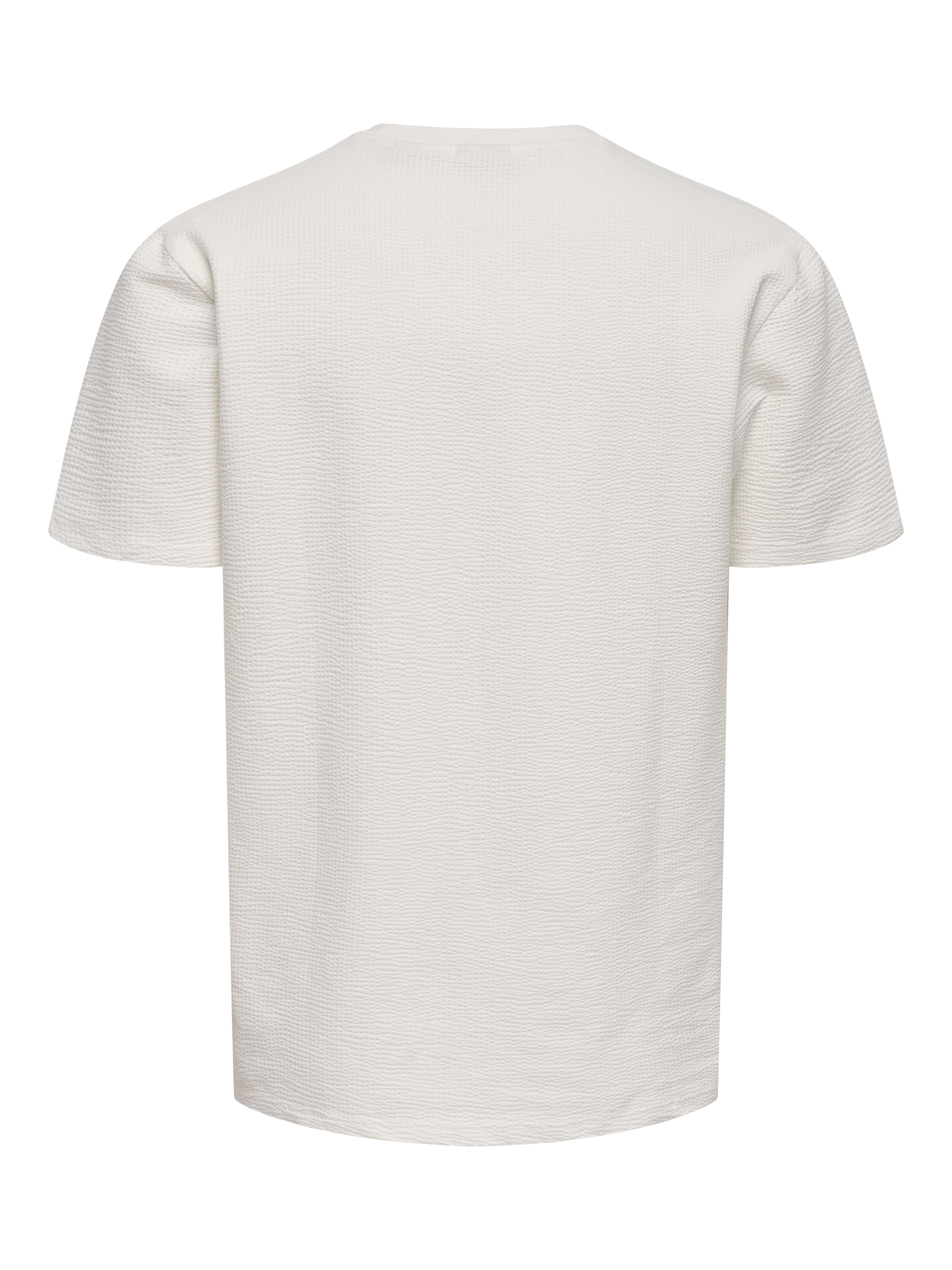 ONLY & SONS Shirt met ronde hals ONSKIAN LIFE REG SEERSUCKER SS TEE NOOS