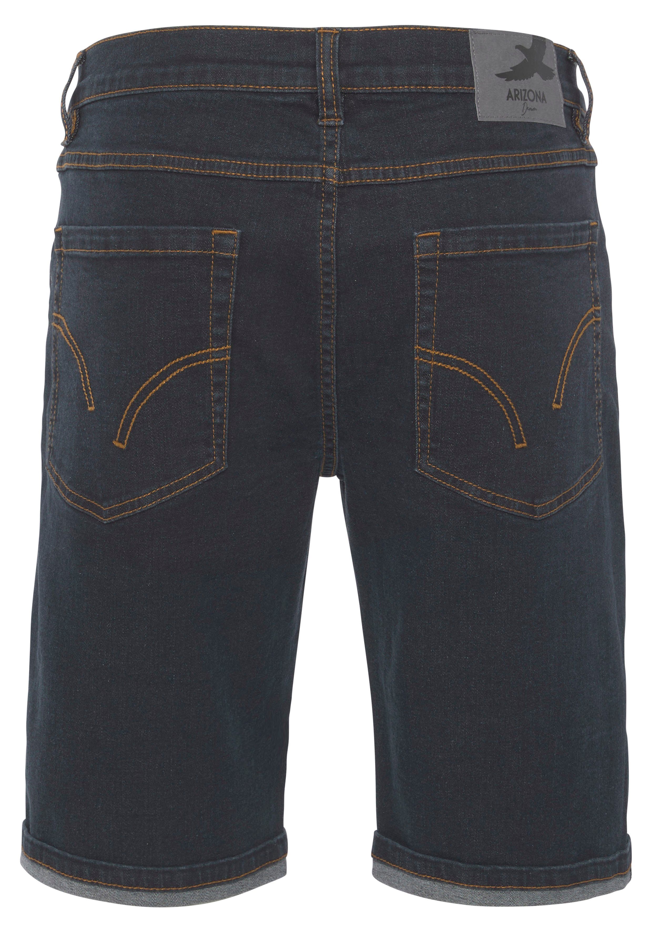 Arizona Jeansshort rechte snit, knieomspelende lengte, lage taillehoogte