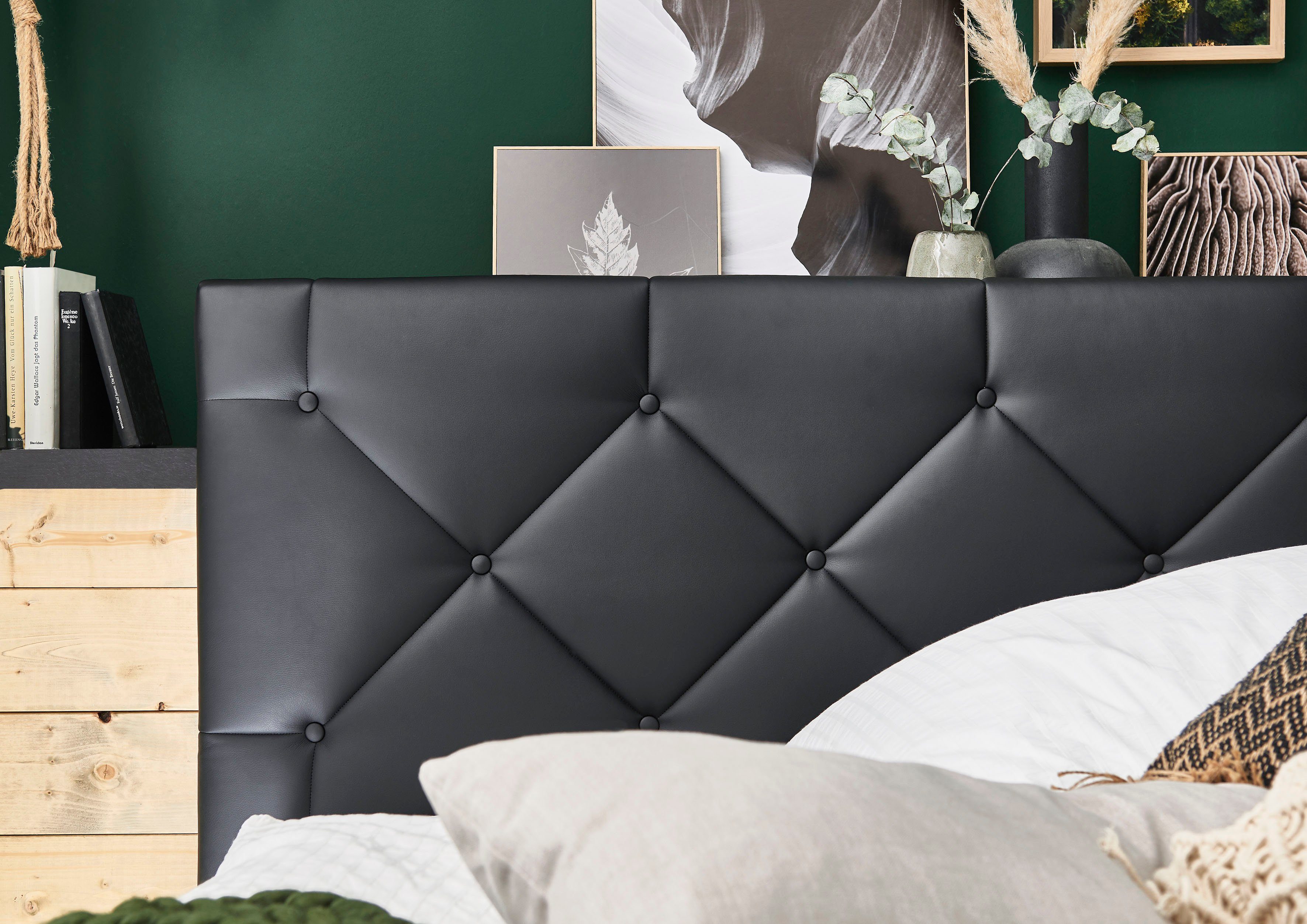 ATLANTIC home collection Boxspring Meike met xxl bedstee en topper