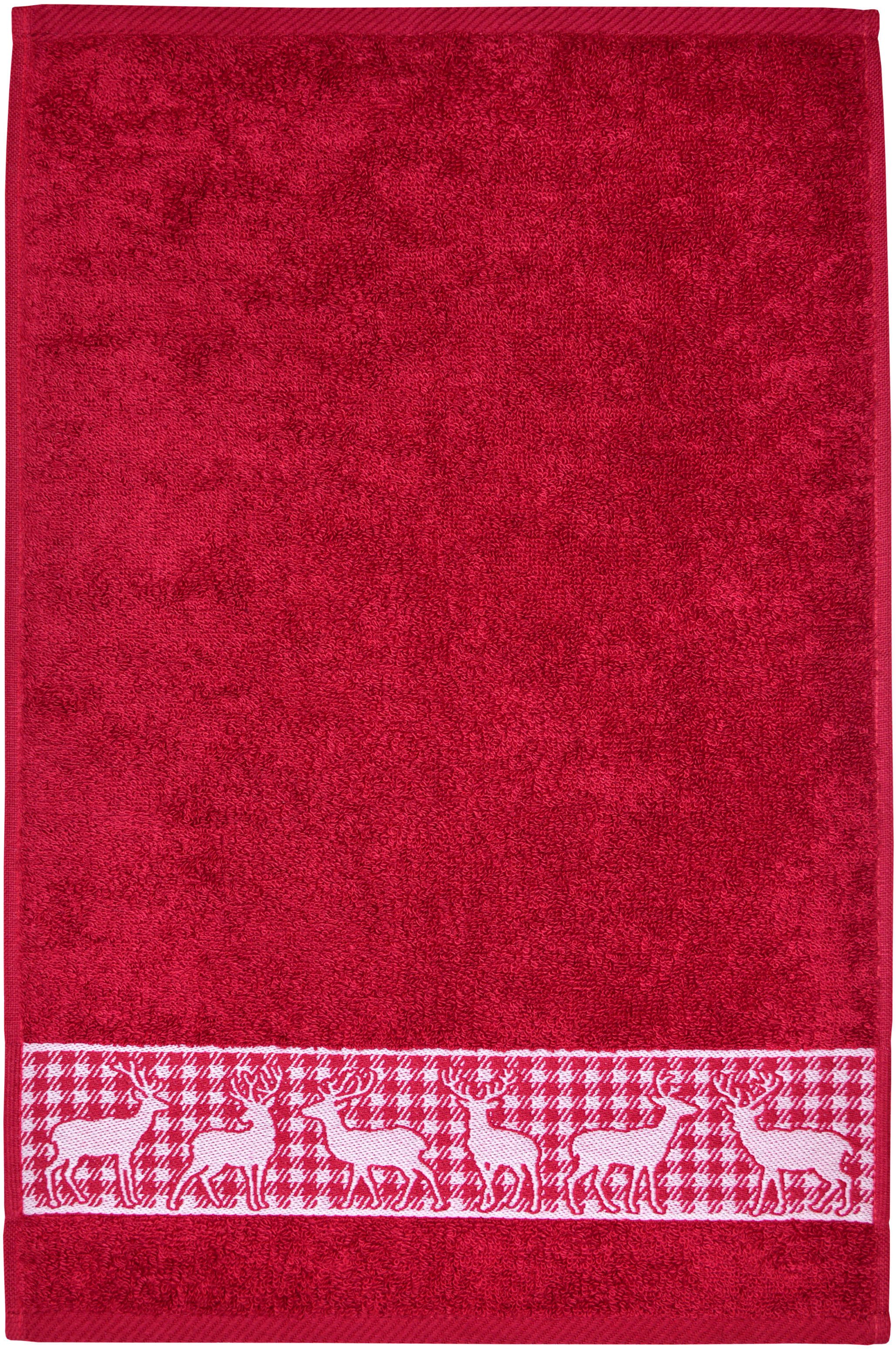 Dyckhoff Gastendoeken Hertparade Made in Germany (6 gastendoeken) (set, 6-delig)