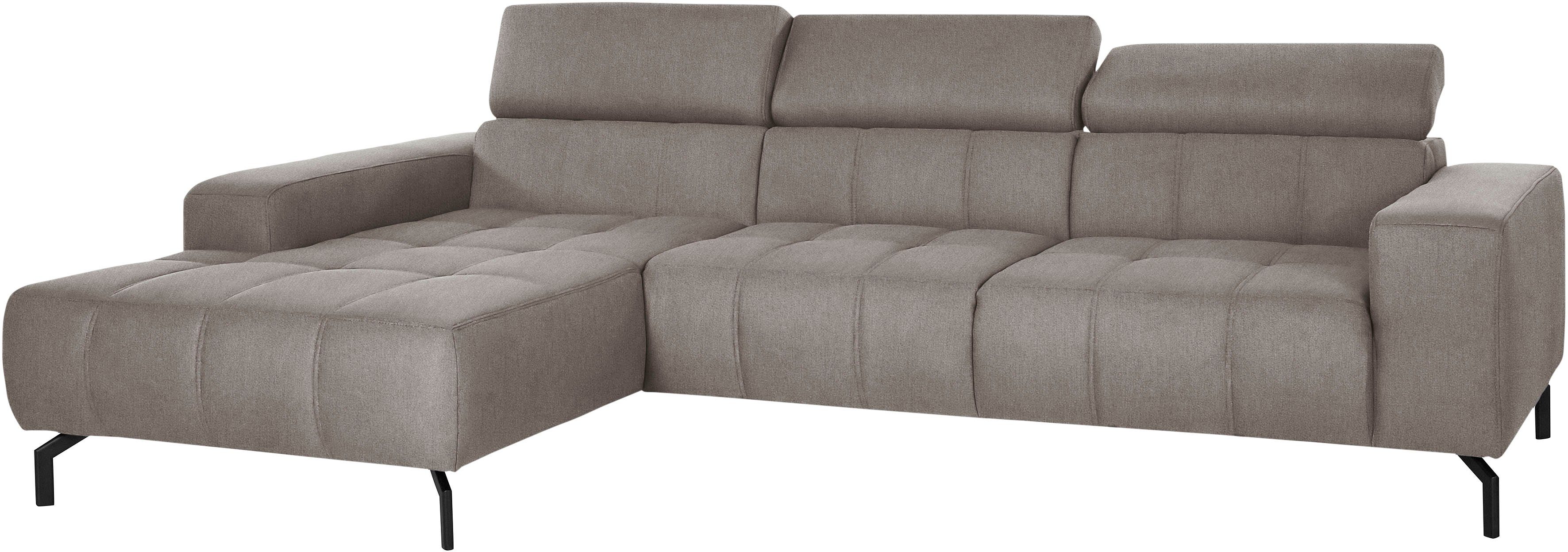 DOMO collection Hoekbank Cunelli mooie zitnaden als designelement, stevige zitcomfort, L-vorm