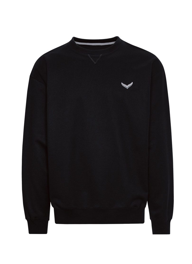 Trigema Sweatshirt TRIGEMA oversized sweatshirt met logo patch