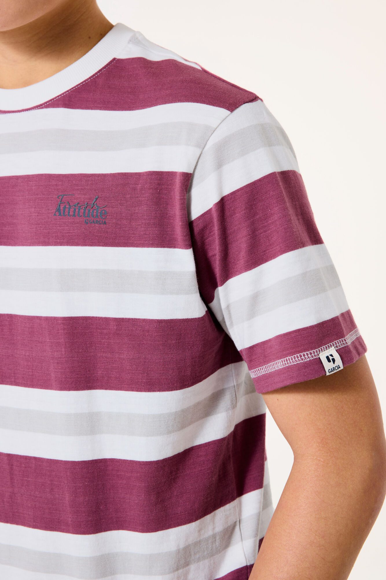 Garcia T-shirt met streepmotief