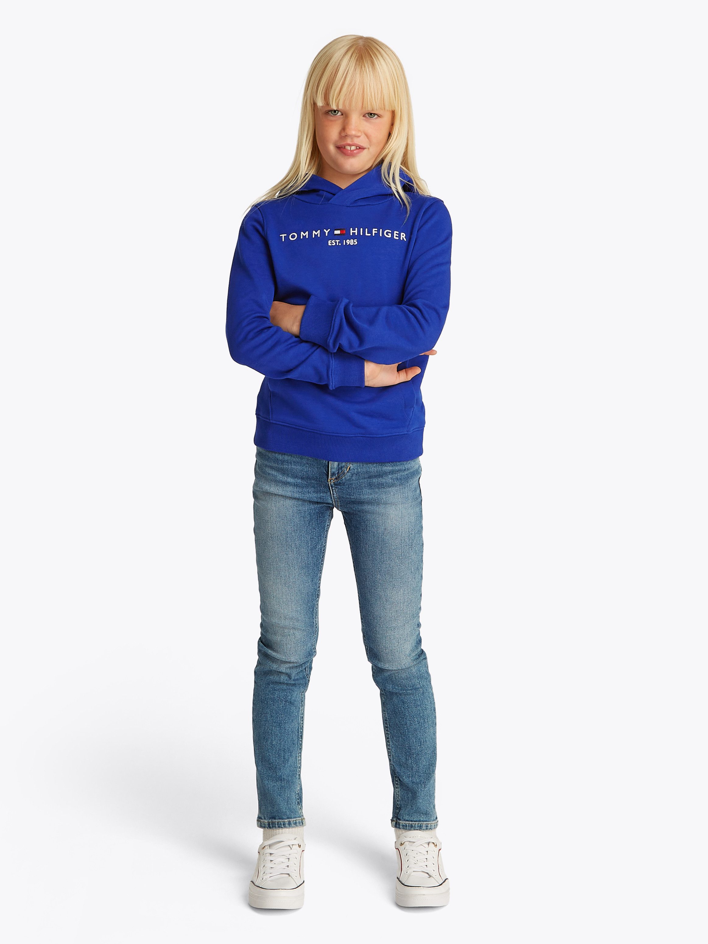 Tommy Hilfiger Hoodie U ESSENTIAL HOODIE met logo-borduurwerk en tekst