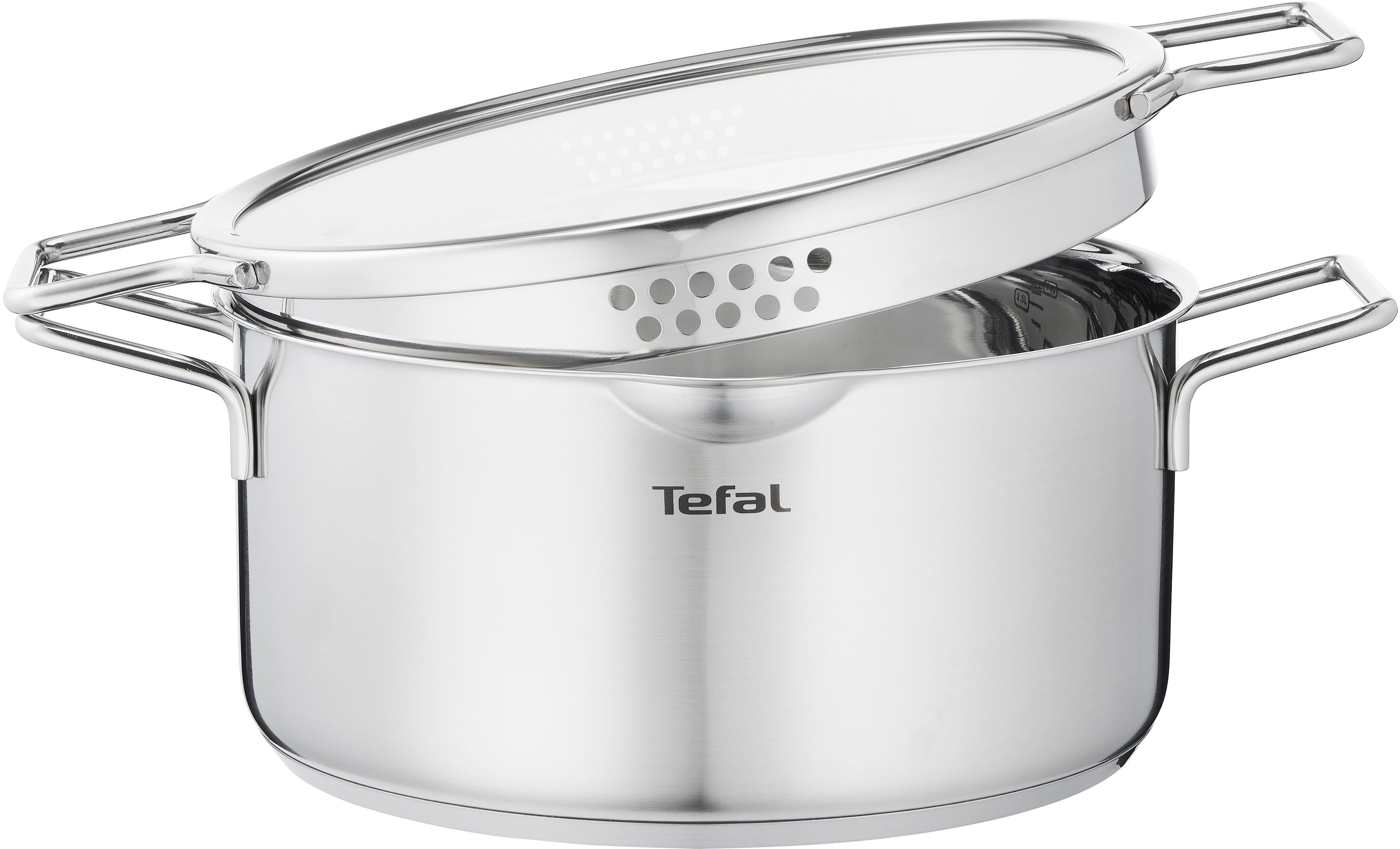 Tefal Pannenset Jamie Oliver Ingenio G6, kookpan set inductie met pannen Thermo-signaal, geschikt voor alle soorten fornuizen, L9769932 (set, 6-delig)