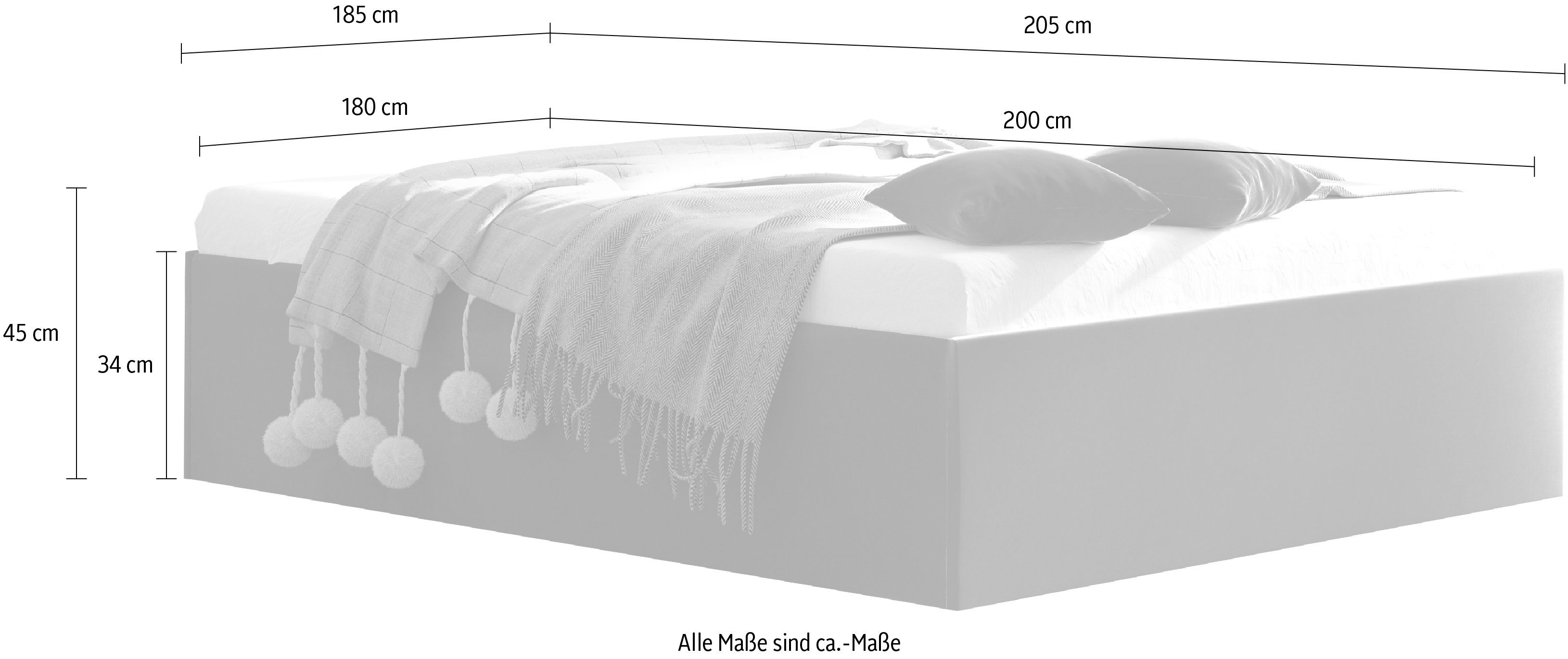 Westfalia Polsterbetten Gestoffeerd bed Amrum