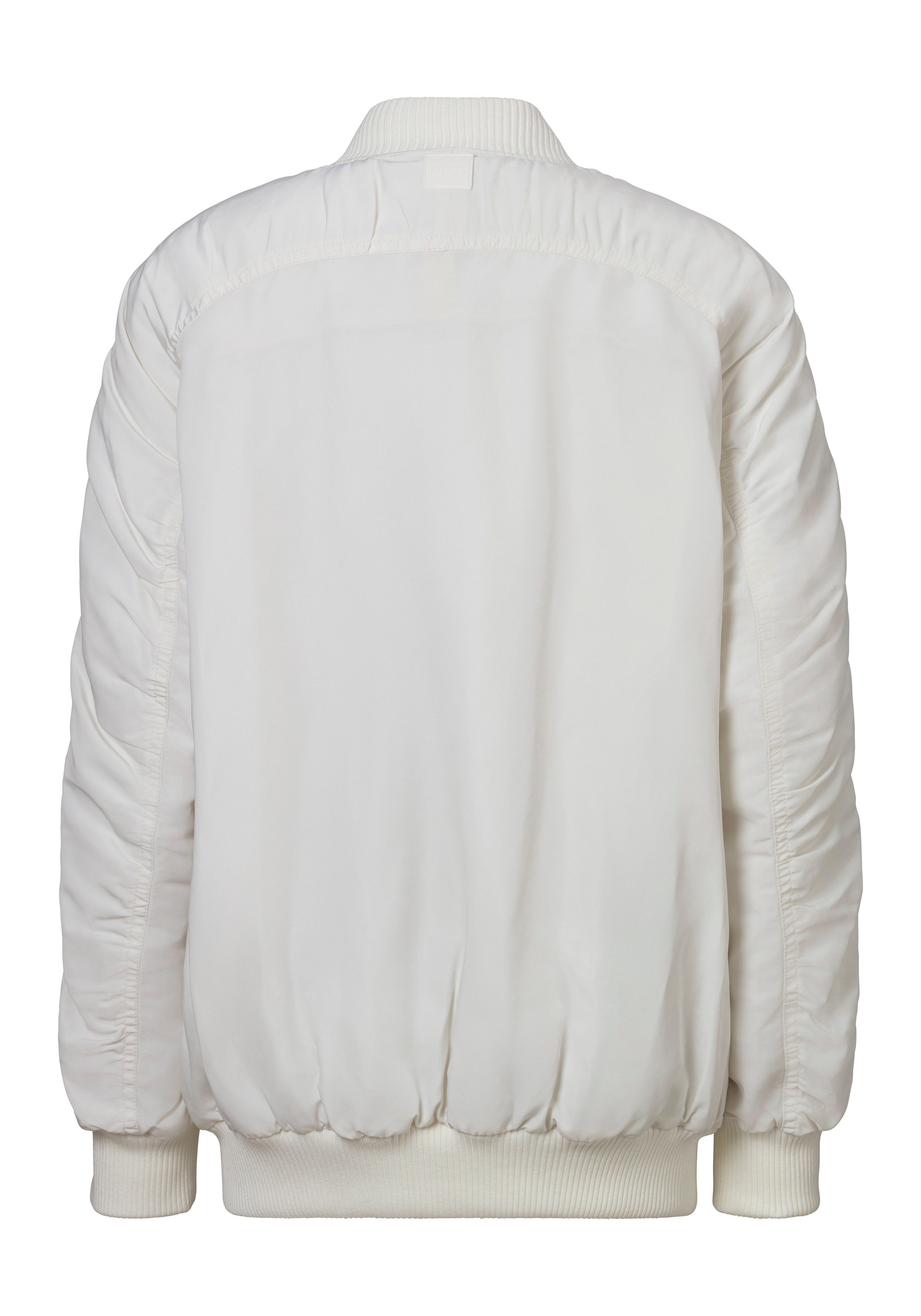 Boss Orange Bomberjack Piromba Premium Damesmode met gebreide boorden-kraag