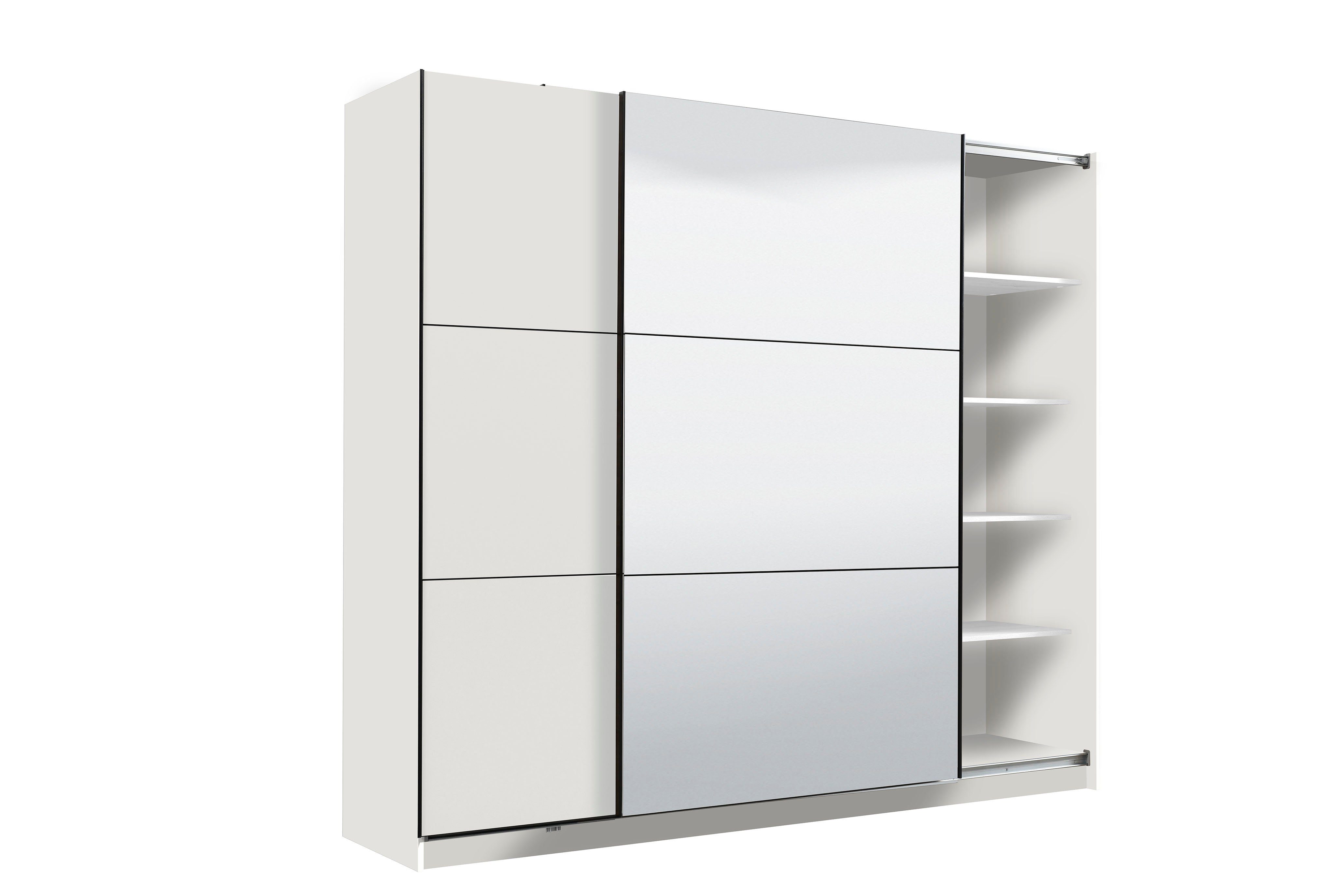 INOSIGN Zweefdeurkast Sierra kledingkast met spiegel linnenkast garderobe Topseller INCLUSIEF interne indeling, FSC®-gecertificeerd, OTTOs Choice