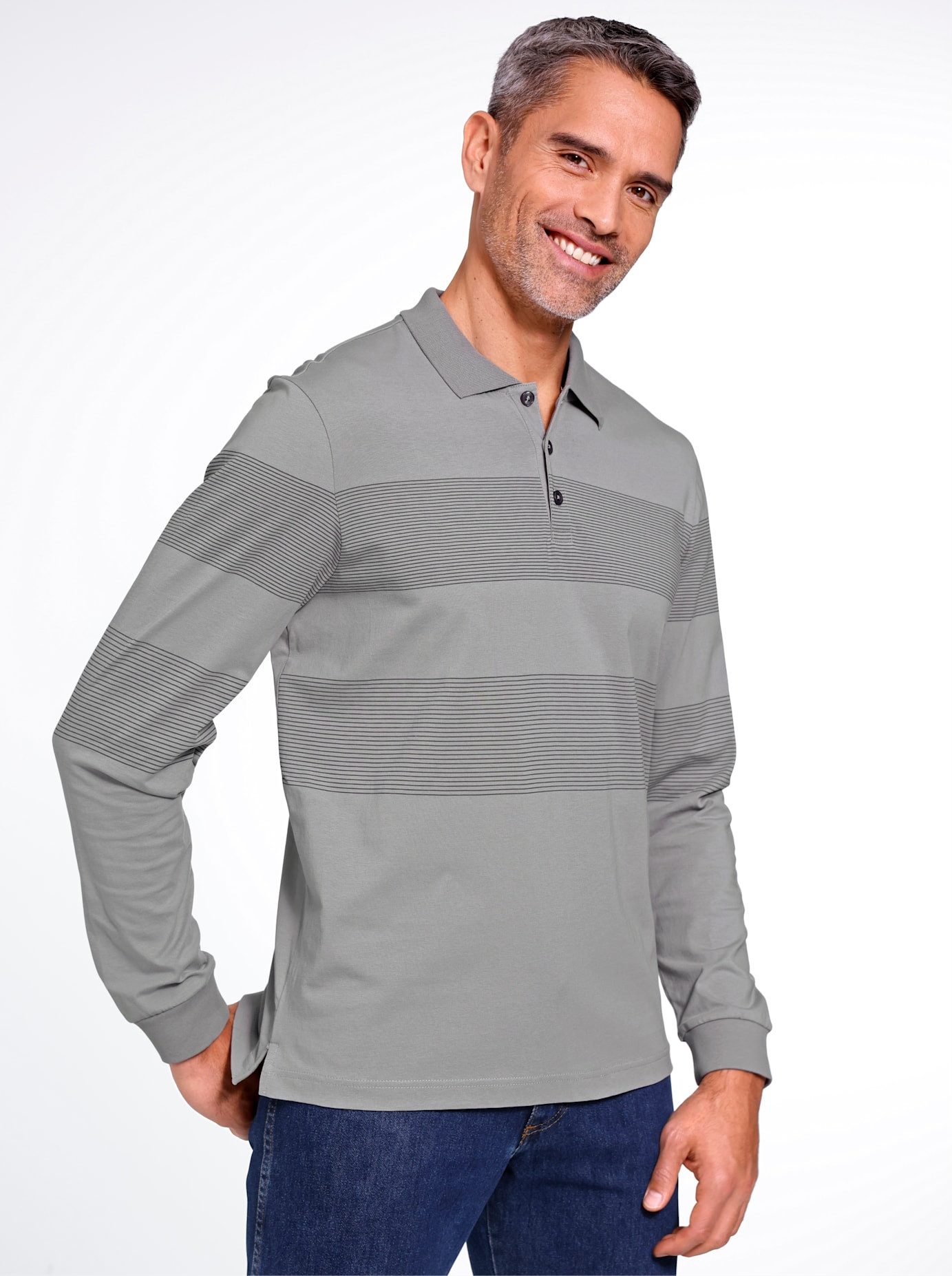 Classic Poloshirt met lange mouwen (1-delig)