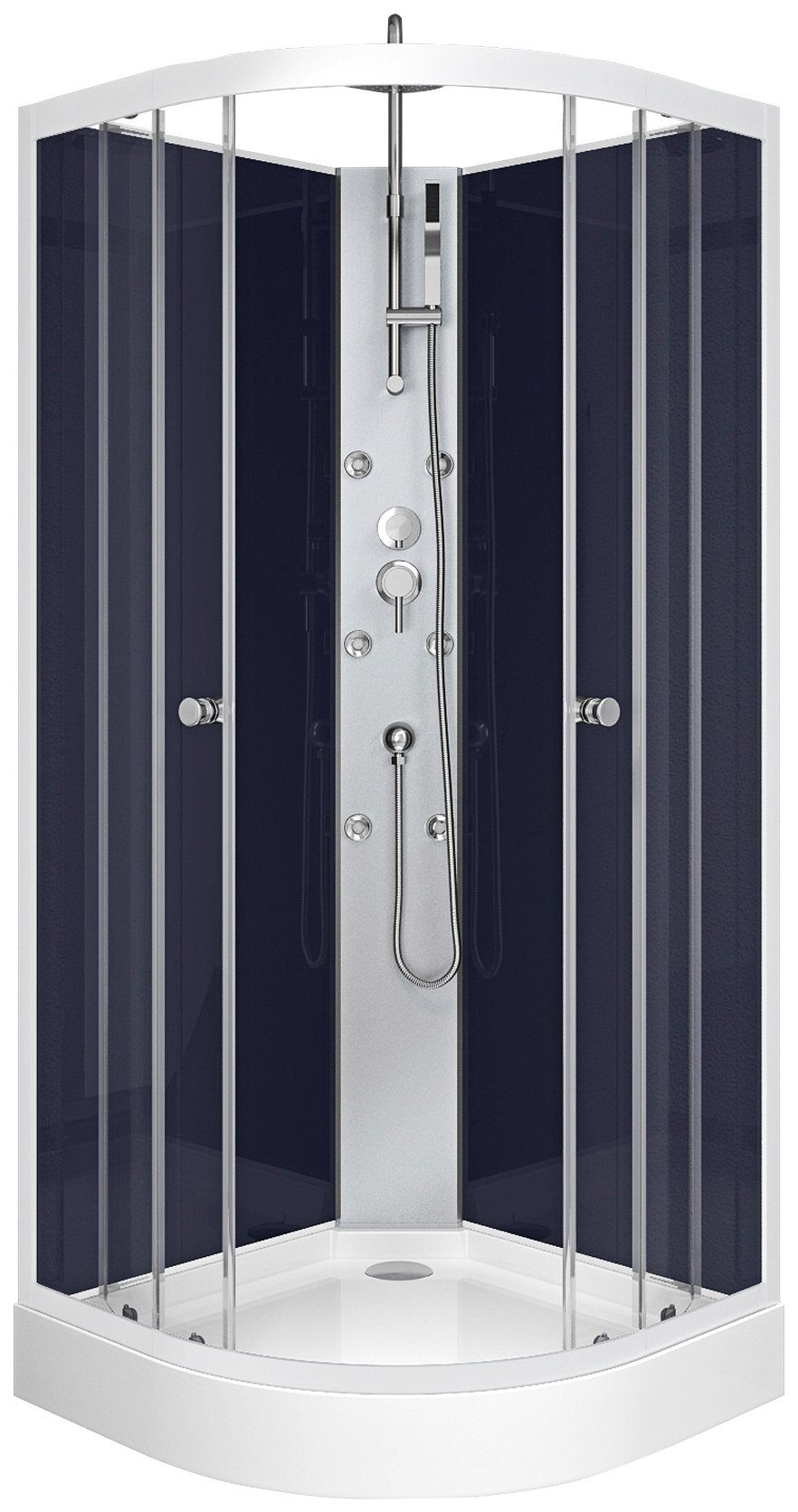Marwell Complete douche Night inclusief kranen, 85 cm x 85 cm