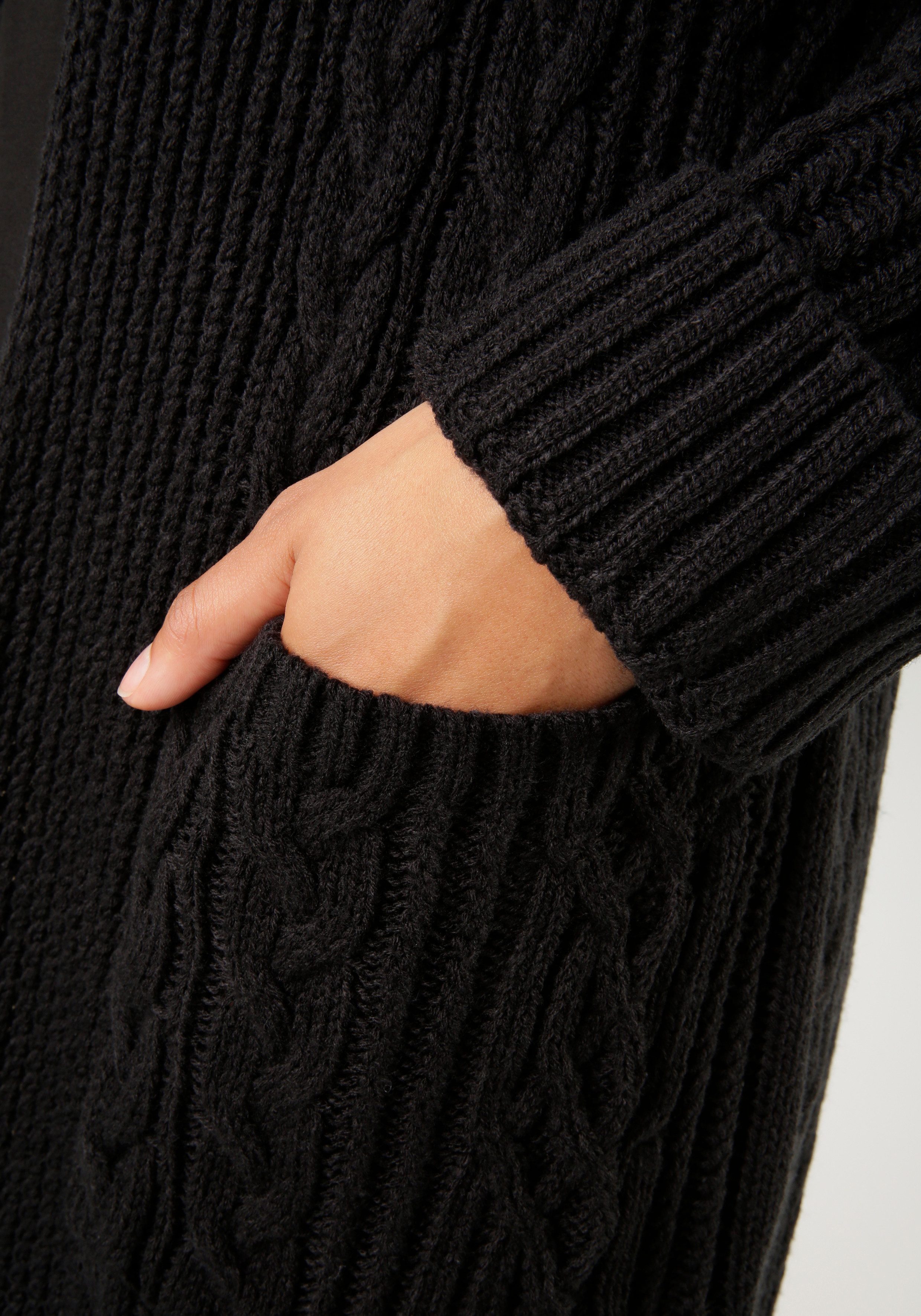 Aniston CASUAL Vest in trendy vlecht- en ajourpatroon-mix