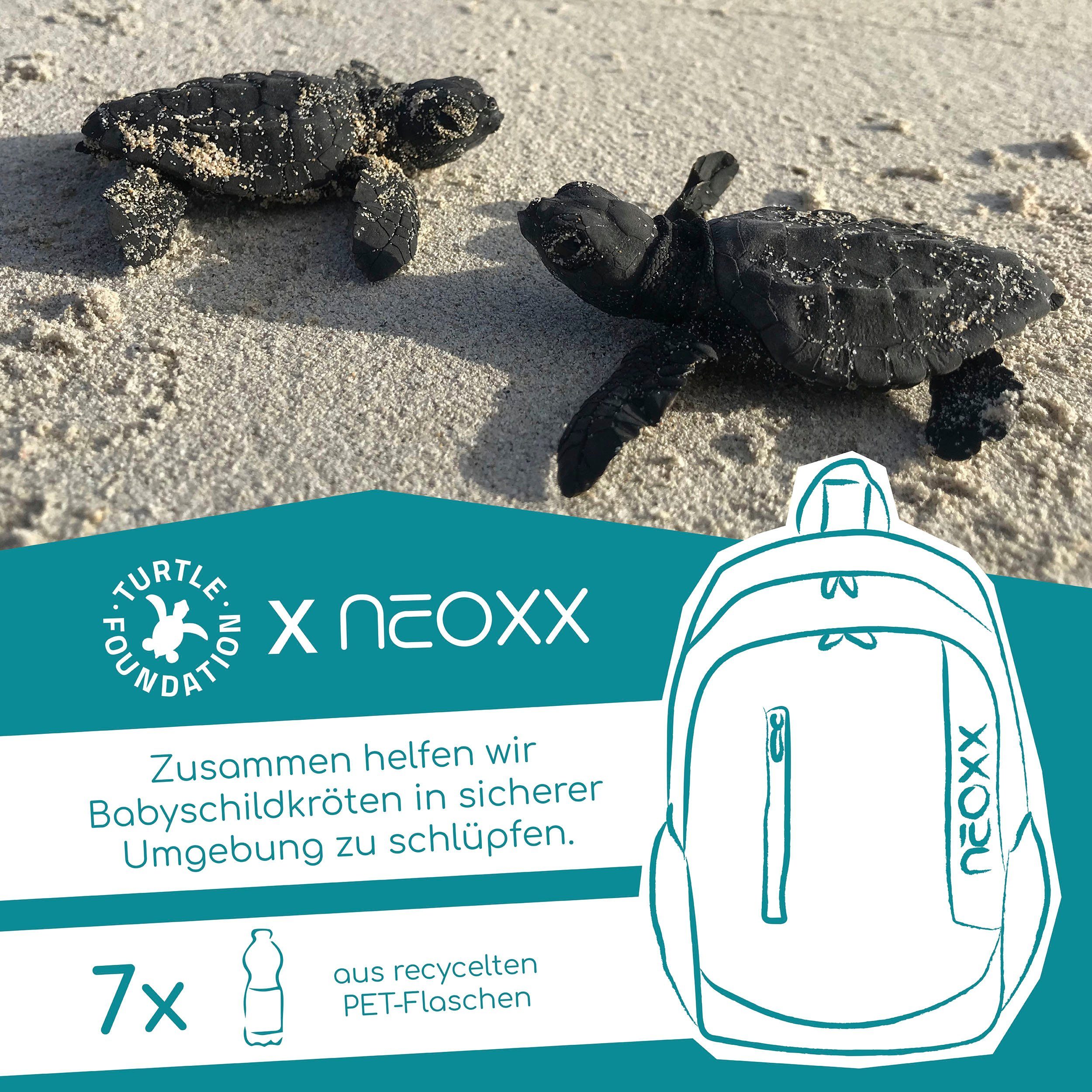 neoxx Schoolrugzak Flow, Dreaming of Pastel gedeeltelijk van gerecycled materiaal