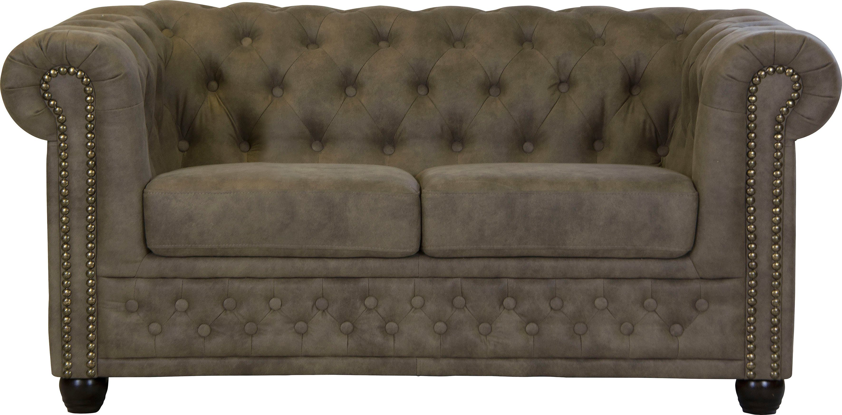 Premium collection by Home affaire 2-zitsbank Rysum Chesterfield-look, in 2 stofkwaliteiten