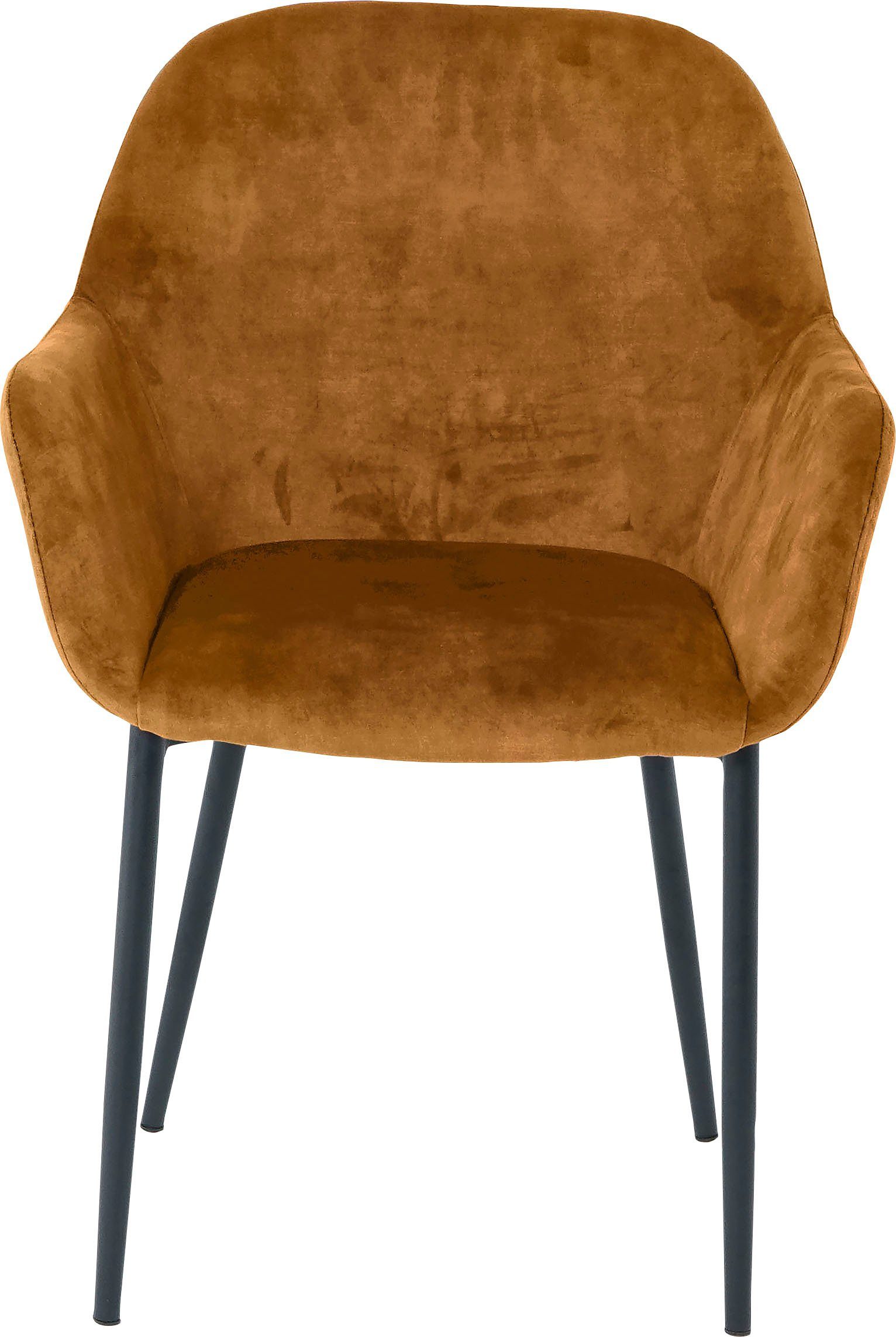 SIT Stoel met armleuningen glamoureuze bekleding in fluwelige look (set, 2 stuks)