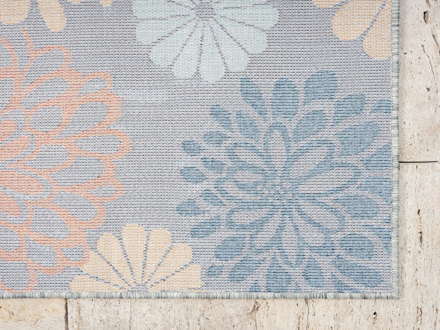 Myflair Möbel & Accessoires Vloerkleed Bloom voorraadopruiming Bloemenmotief, hoog-laag effect, geschikt voor buiten, balkon, terras