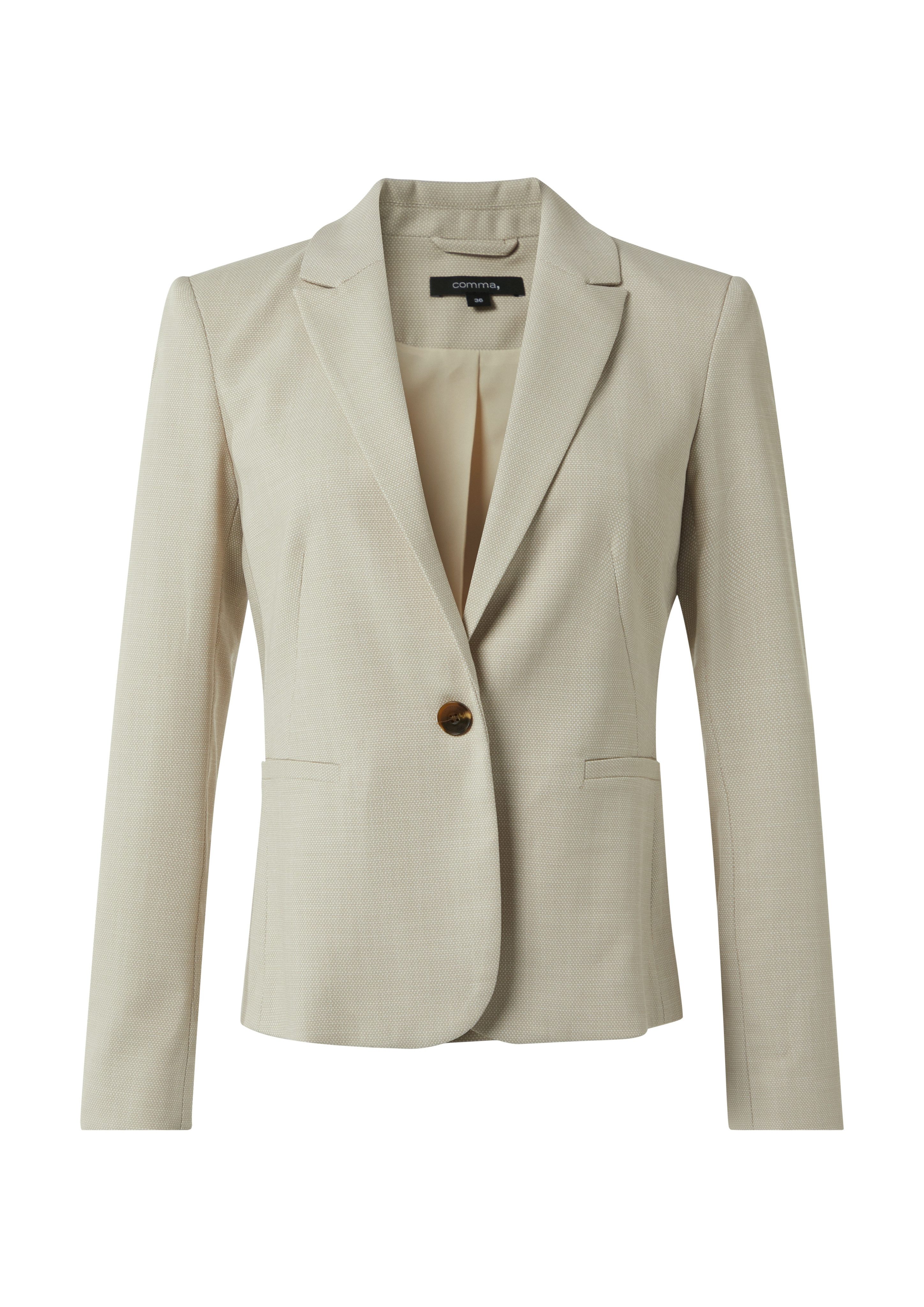 Comma Lange blazer met v-hals