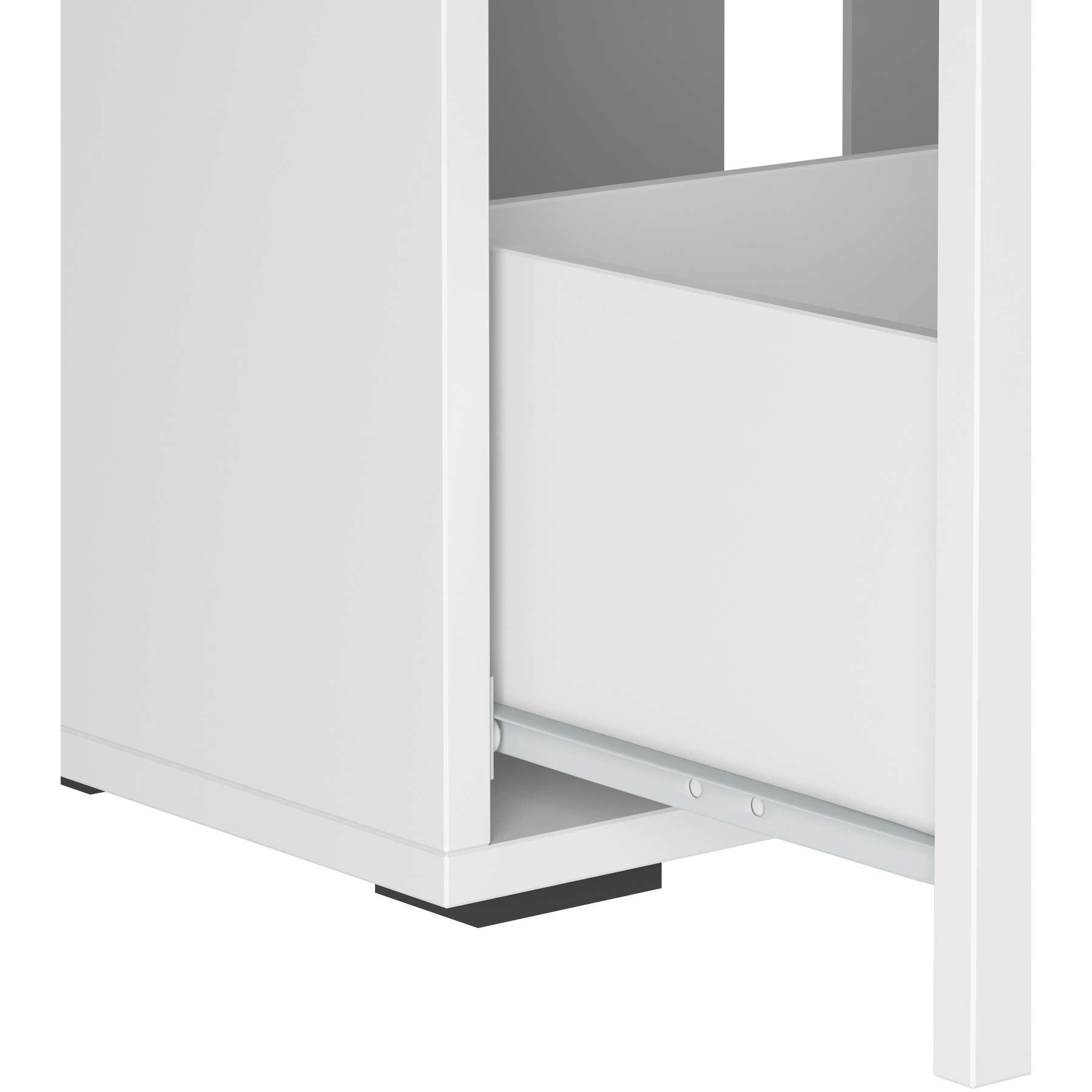 INOSIGN Wastafelonderkast Skara met klep en lade, zwarte grepen, breedte 80 cm, hoogte 55 cm