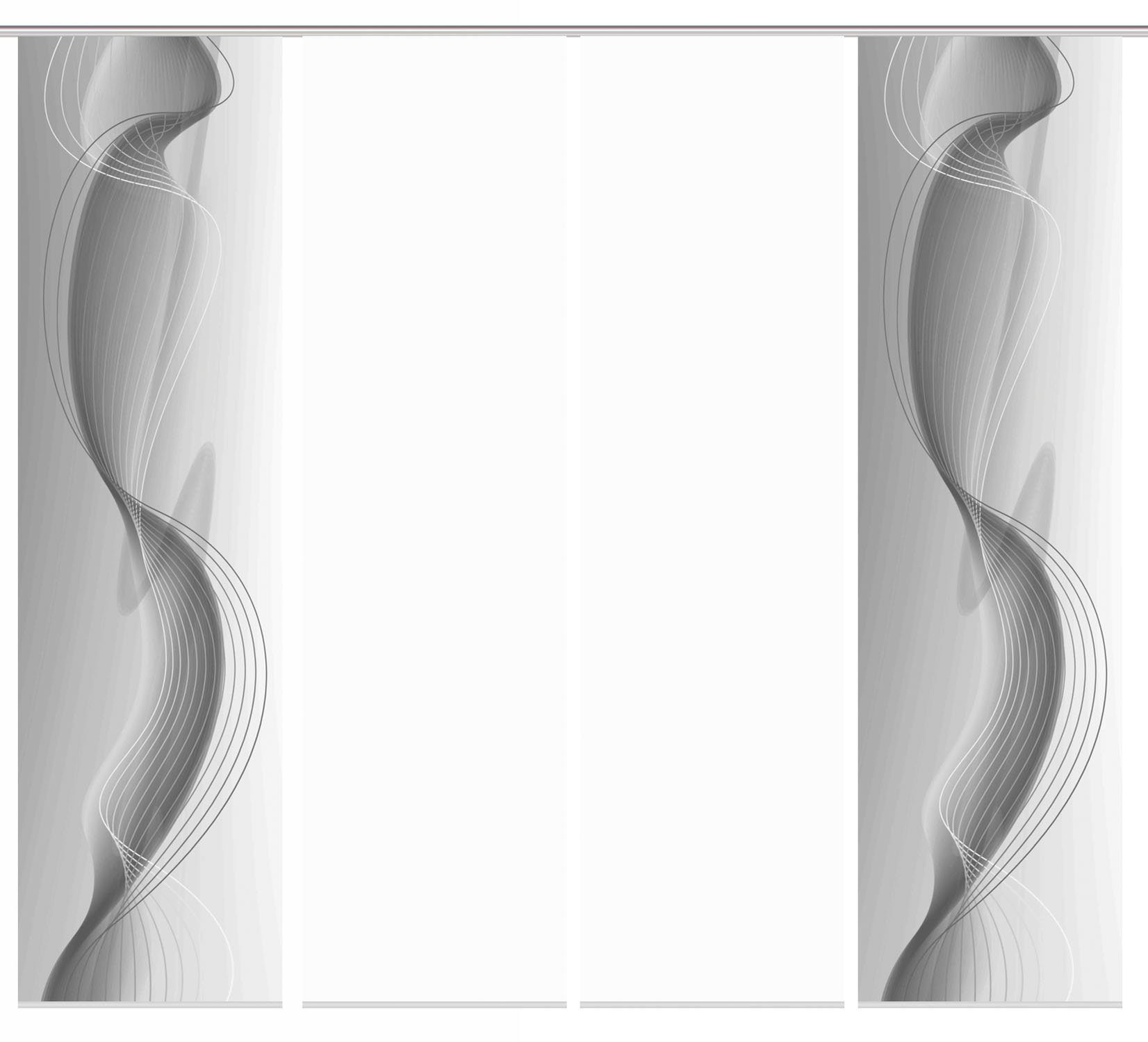 HOME WOHNIDEEN Paneelgordijn FILIZ set van 4 Paneelgordijn Digidruk 4-delige set FILIZ (4 stuks)