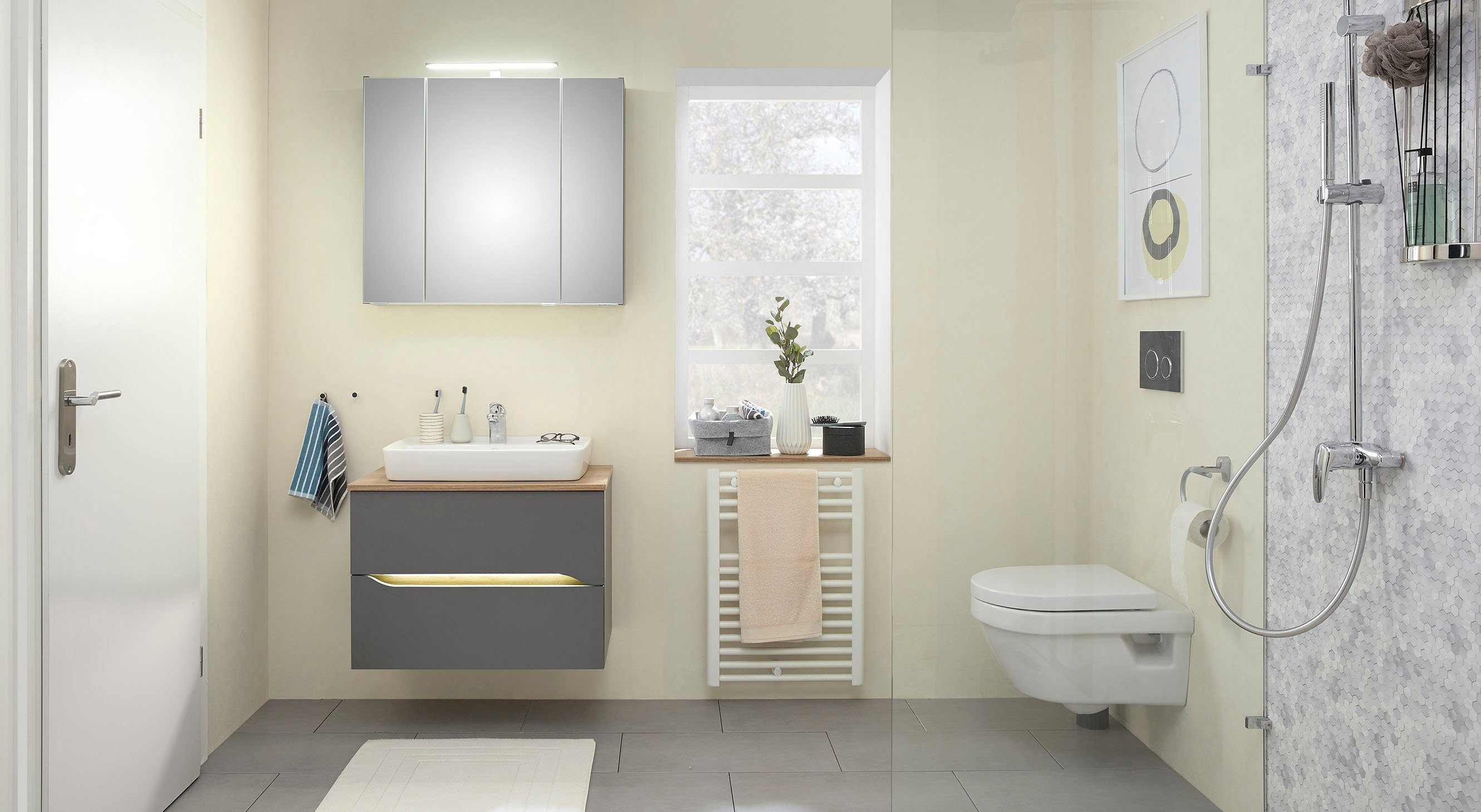 Saphir Inbouwlamp Quickset verlichtingsset incl. transformator en aanraaksensor, 60 cm breed (1 stuk)