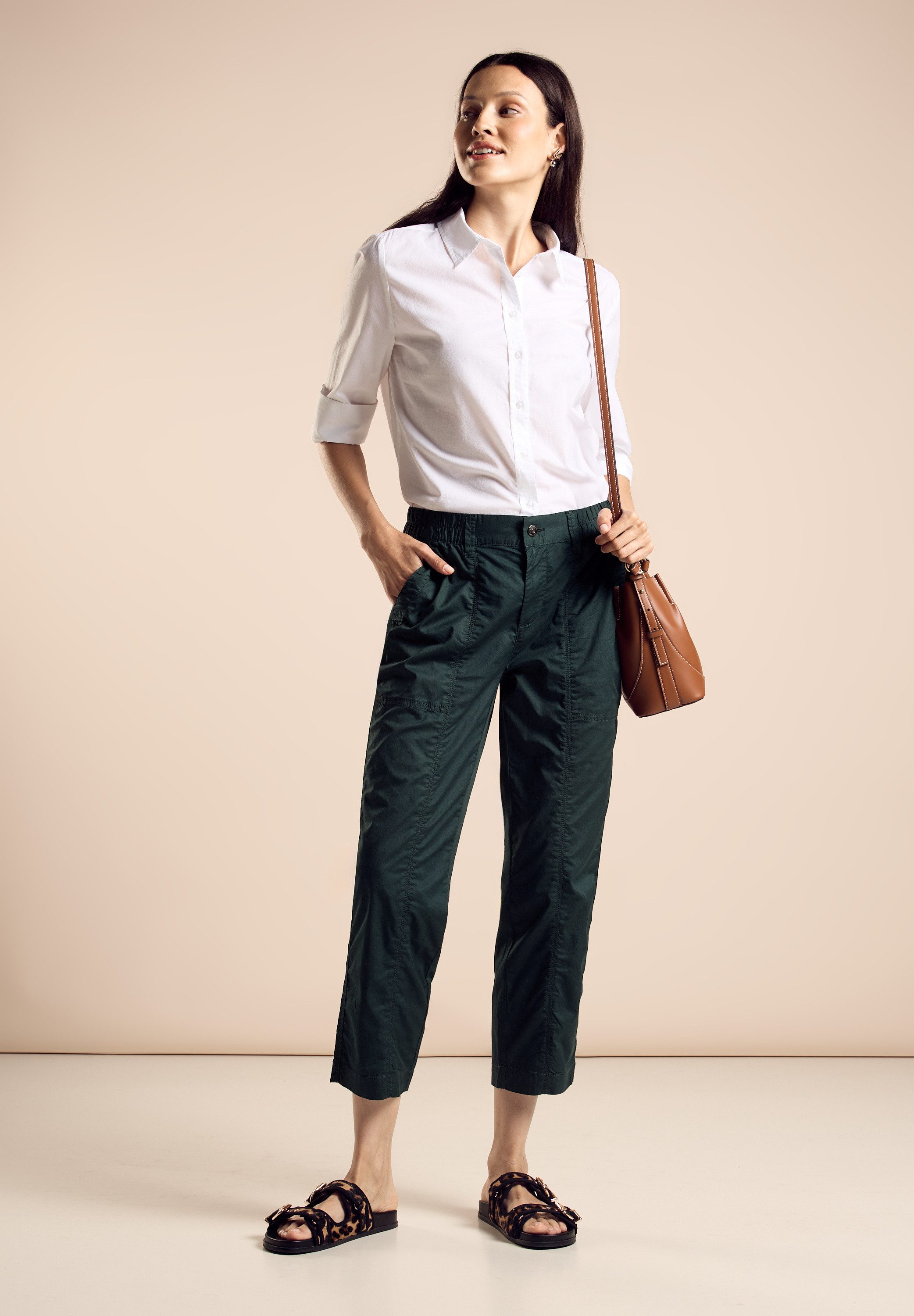 STREET ONE Stoffen broek Style Bonny in 3 4-lengte met stretch