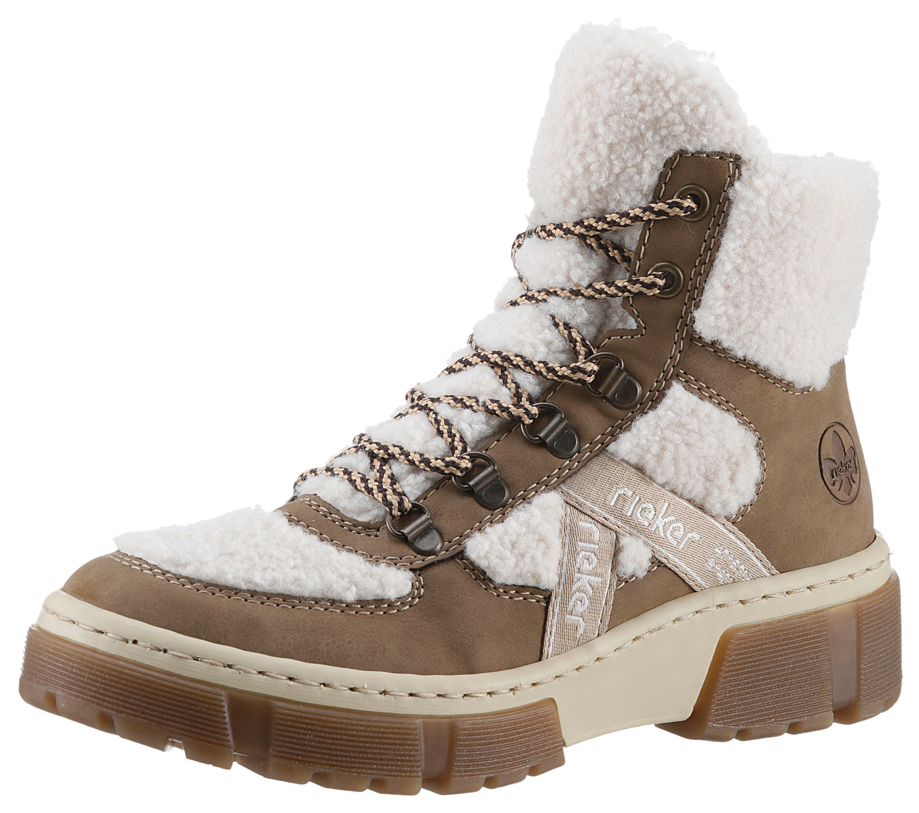 Rieker Winterlaarzen , veterschoenen, snowboots, profielzool, met binnenrits