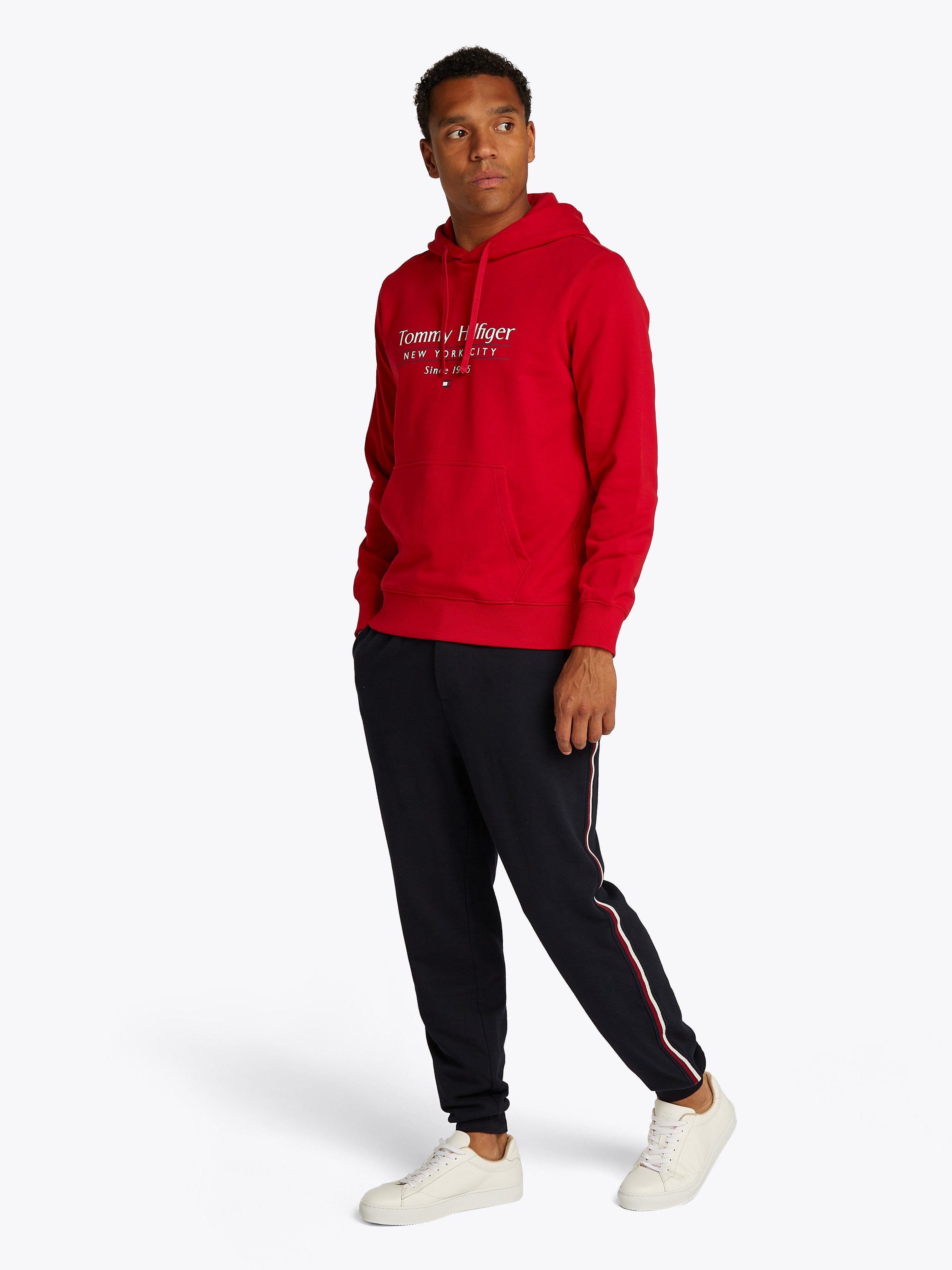 Tommy Hilfiger Hoodie HILFIGER CENTER STACK HOODY met grote meerkleurige print