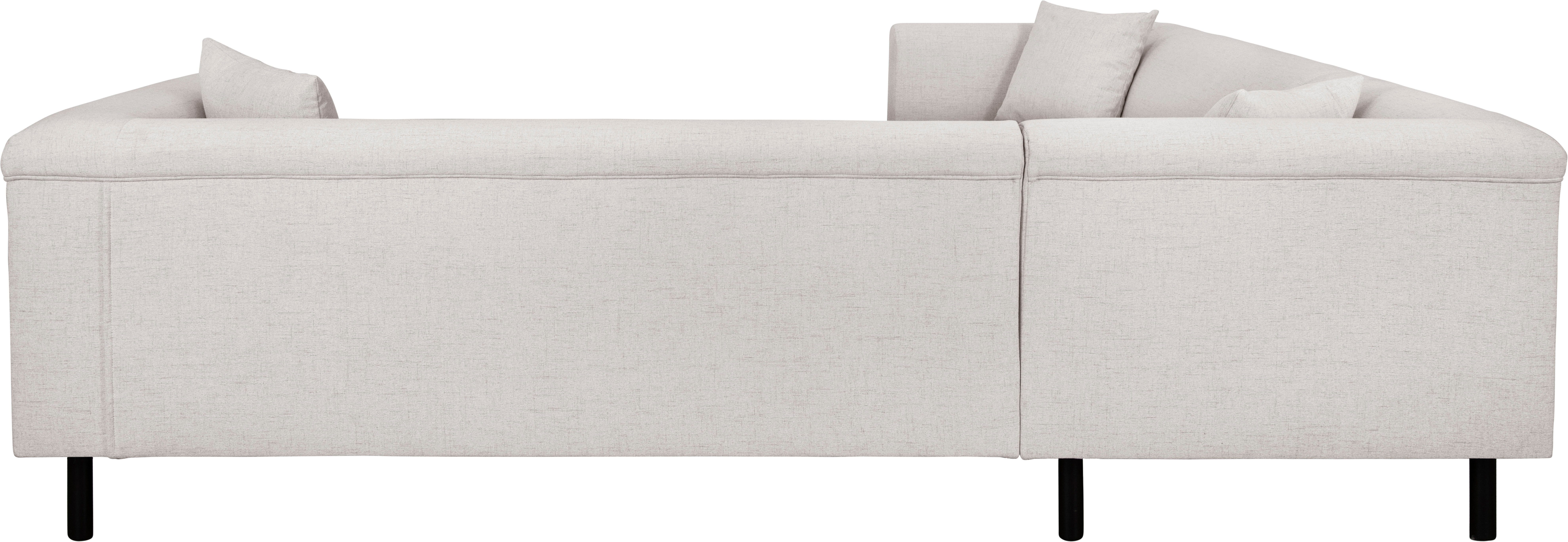 INOSIGN Hoekbank AGNIA L-vorm BxDxH: 244x244x71 cm incl. sierkussen, gelijkbenig, ook in cord