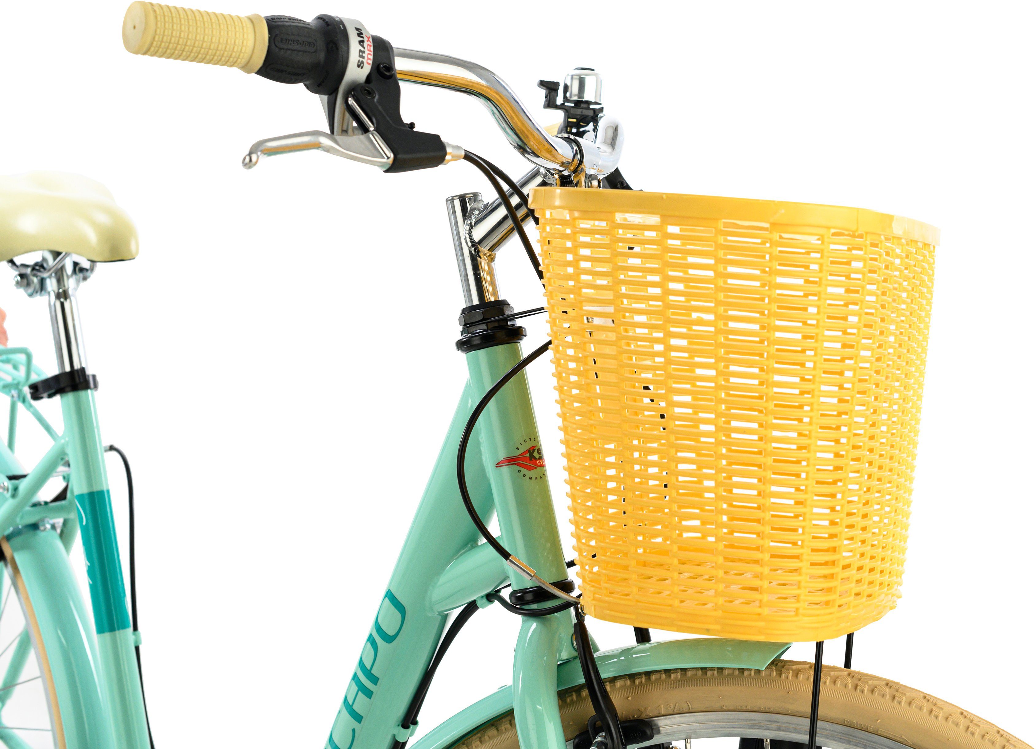 KS Cycling Citybike Cantaloupe voor dames, kettingversnelling