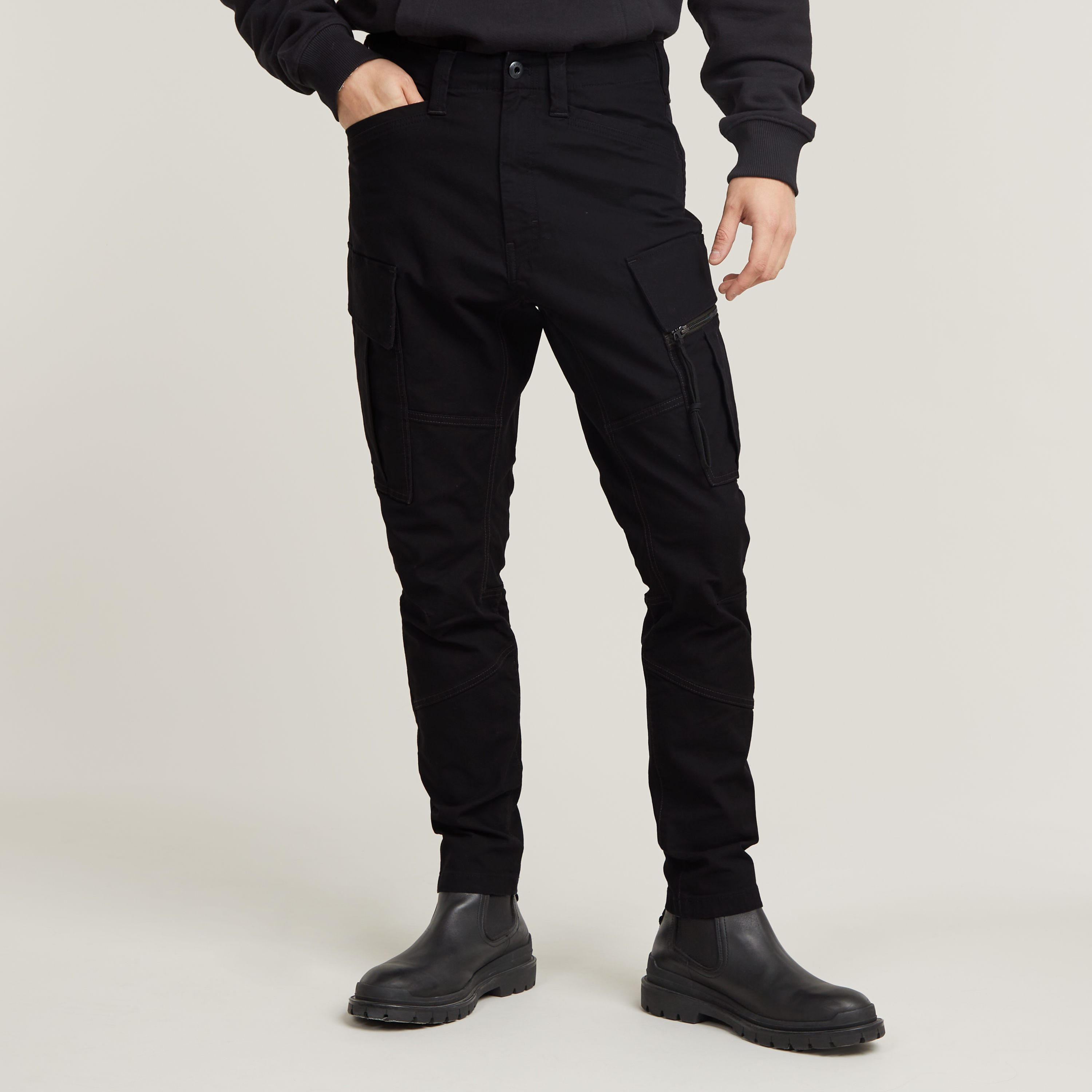 G-Star RAW Cargobroek Zip Pkt 3D Skinny Cargo 2.0 heren cargobroeken maat 33 zwart