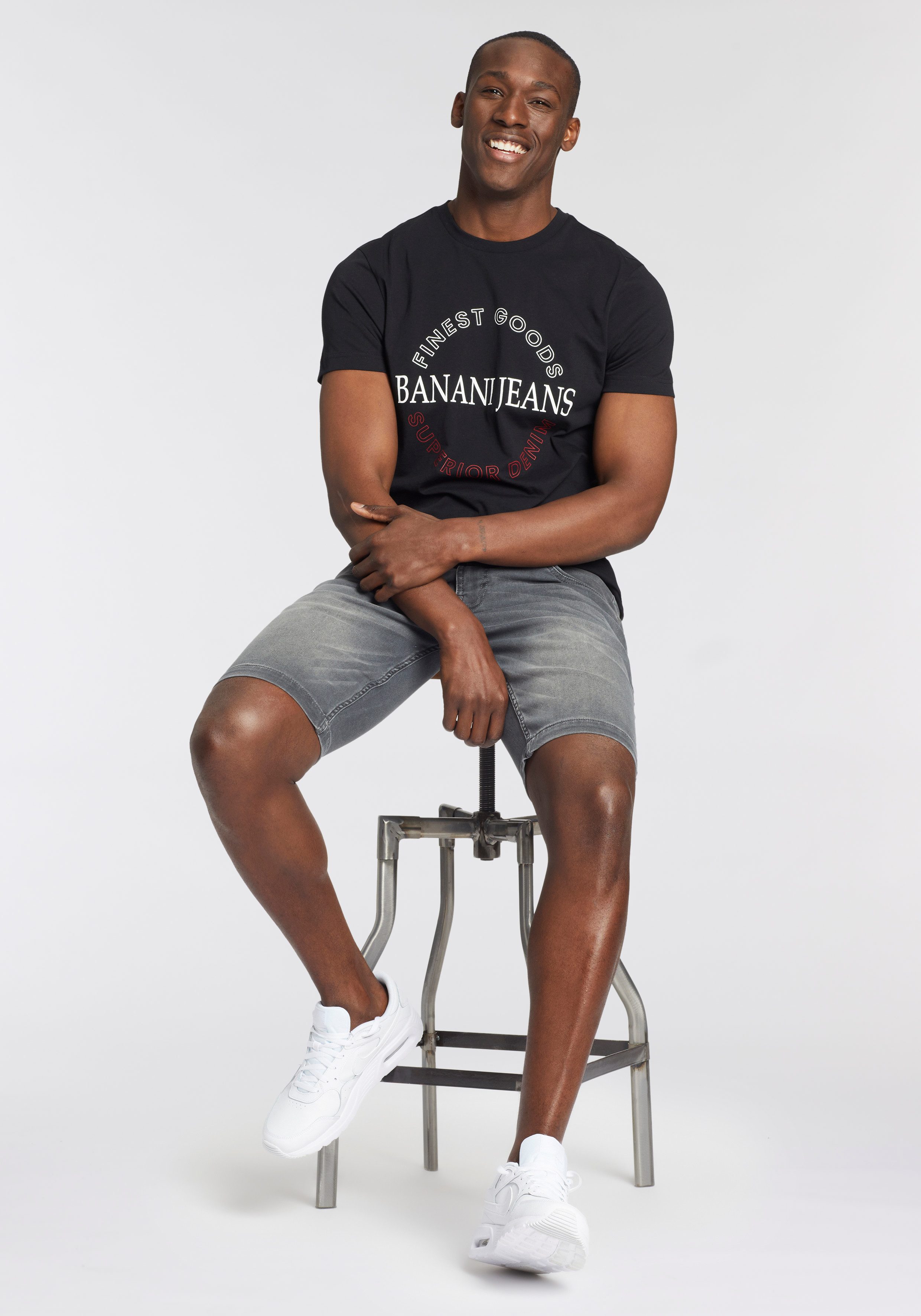 Bruno Banani Shirt met ronde hals met print