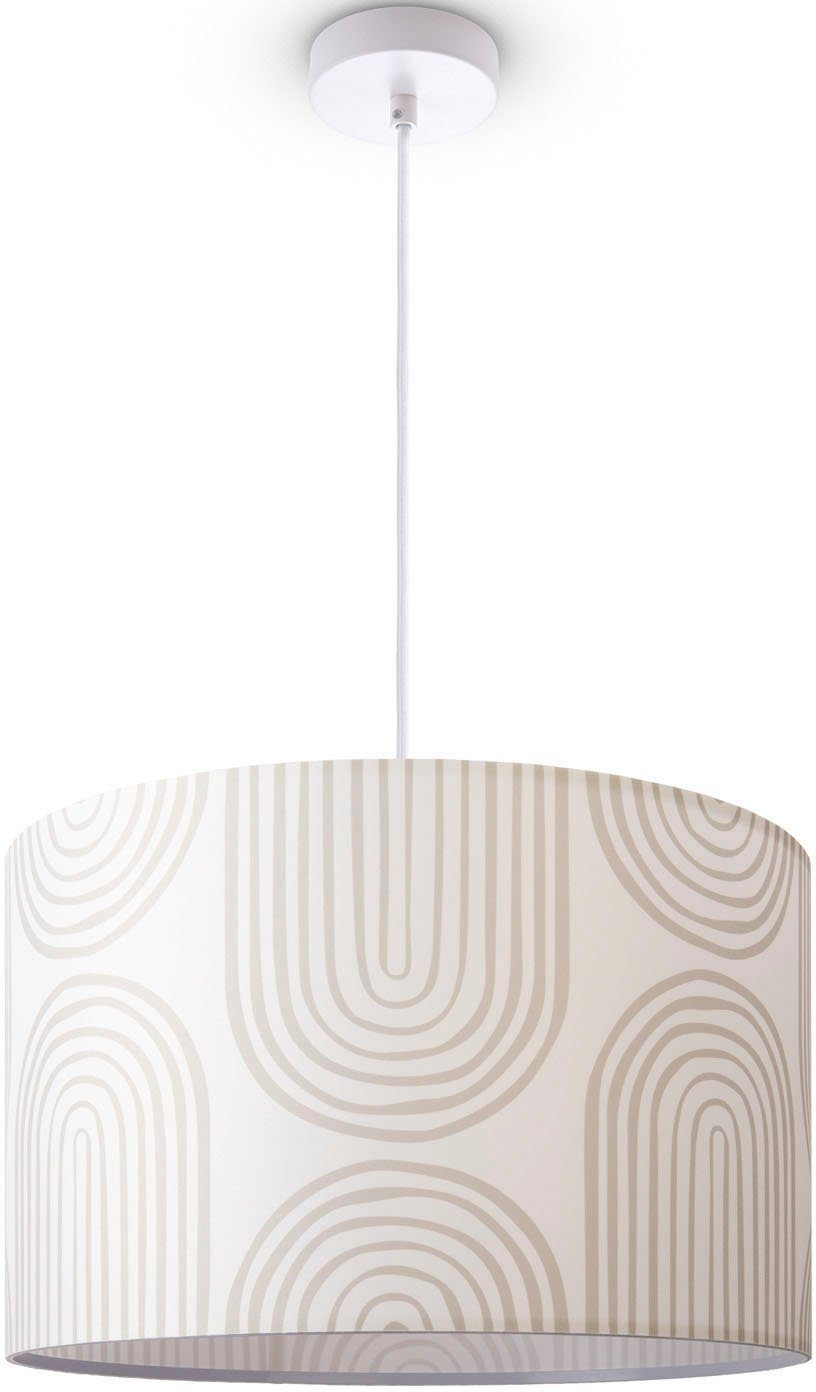 Paco Home Hanglamp Hugo Pillar Pendellamp eetkamer woonkamerlamp stoffen kap modern abstract