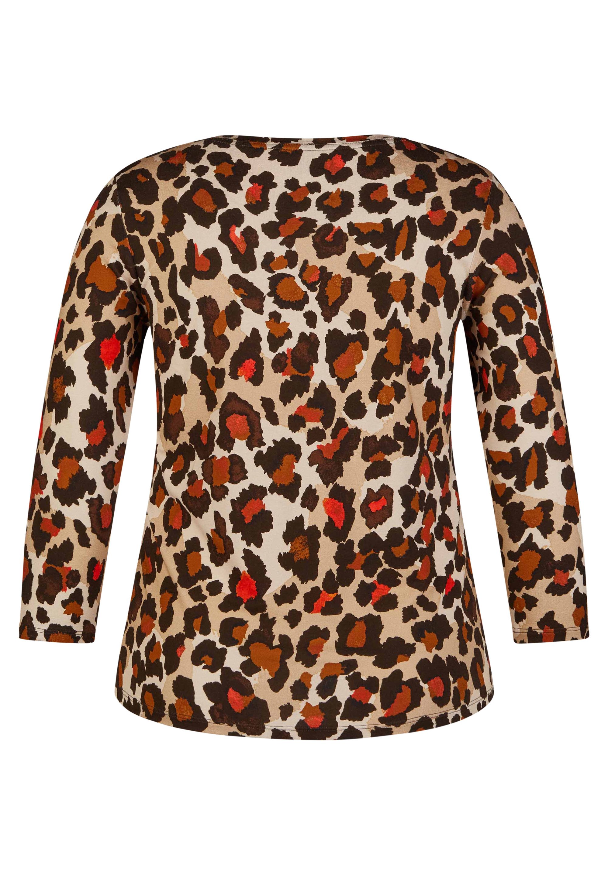 Rabe Shirt met 3/4 mouwen met luipaardprint